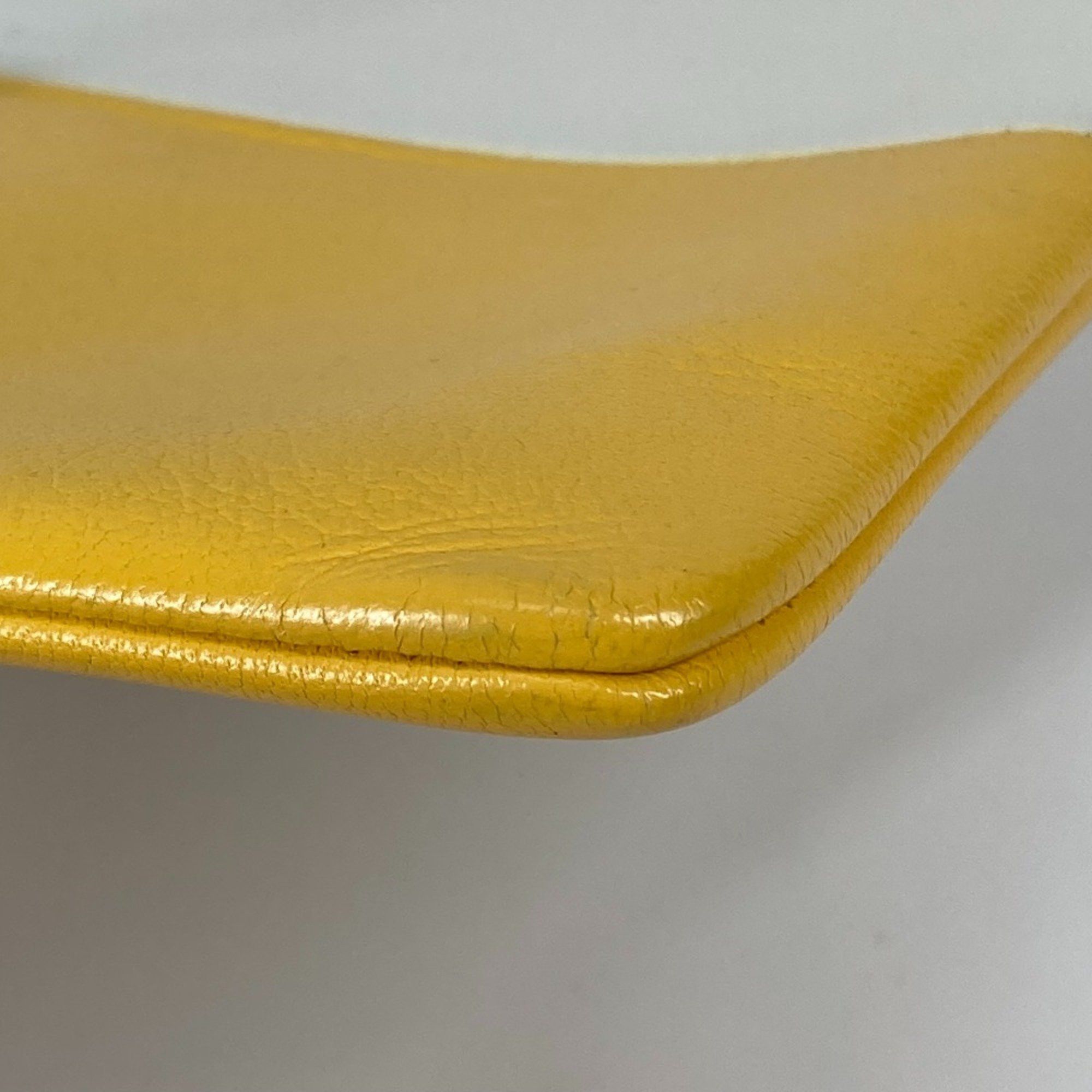 Celine CELINE Bicolor Pouch Clutch bag White x yellow Size ONE SIZE - 9 Thumbnail