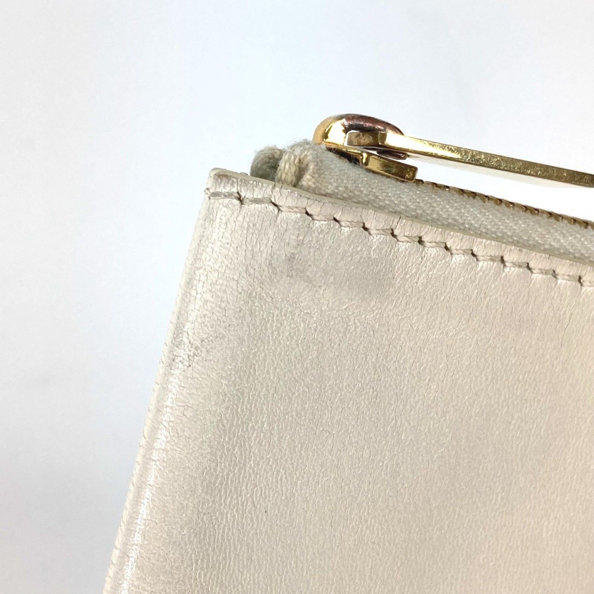 Celine CELINE Bicolor Pouch Clutch bag White x yellow Size ONE SIZE - 11 Thumbnail