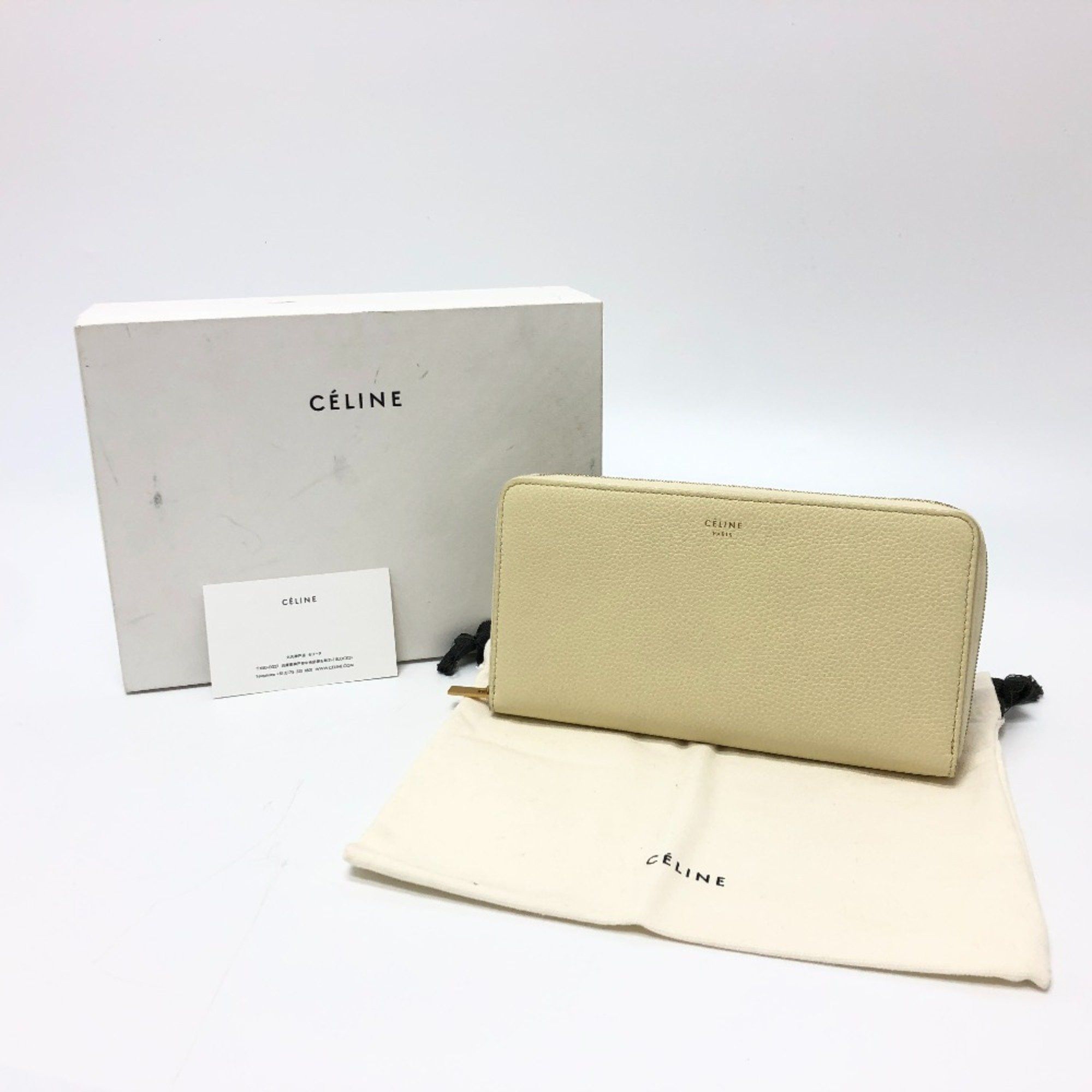 Celine CELINE Zip Around Long Wallet BeigeBased GoldHardware Size ONE SIZE - 14 Thumbnail