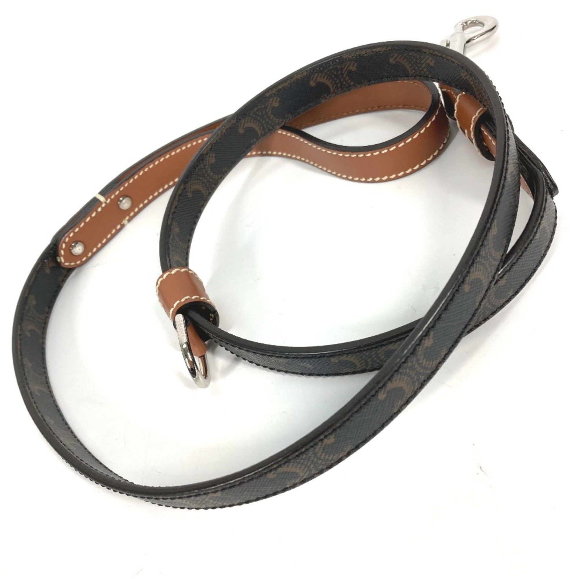 Celine CELINE 4M1582EAV.04LI Triomphe dog pet dog Lead Tan Brown Size ONE SIZE - 5 Thumbnail