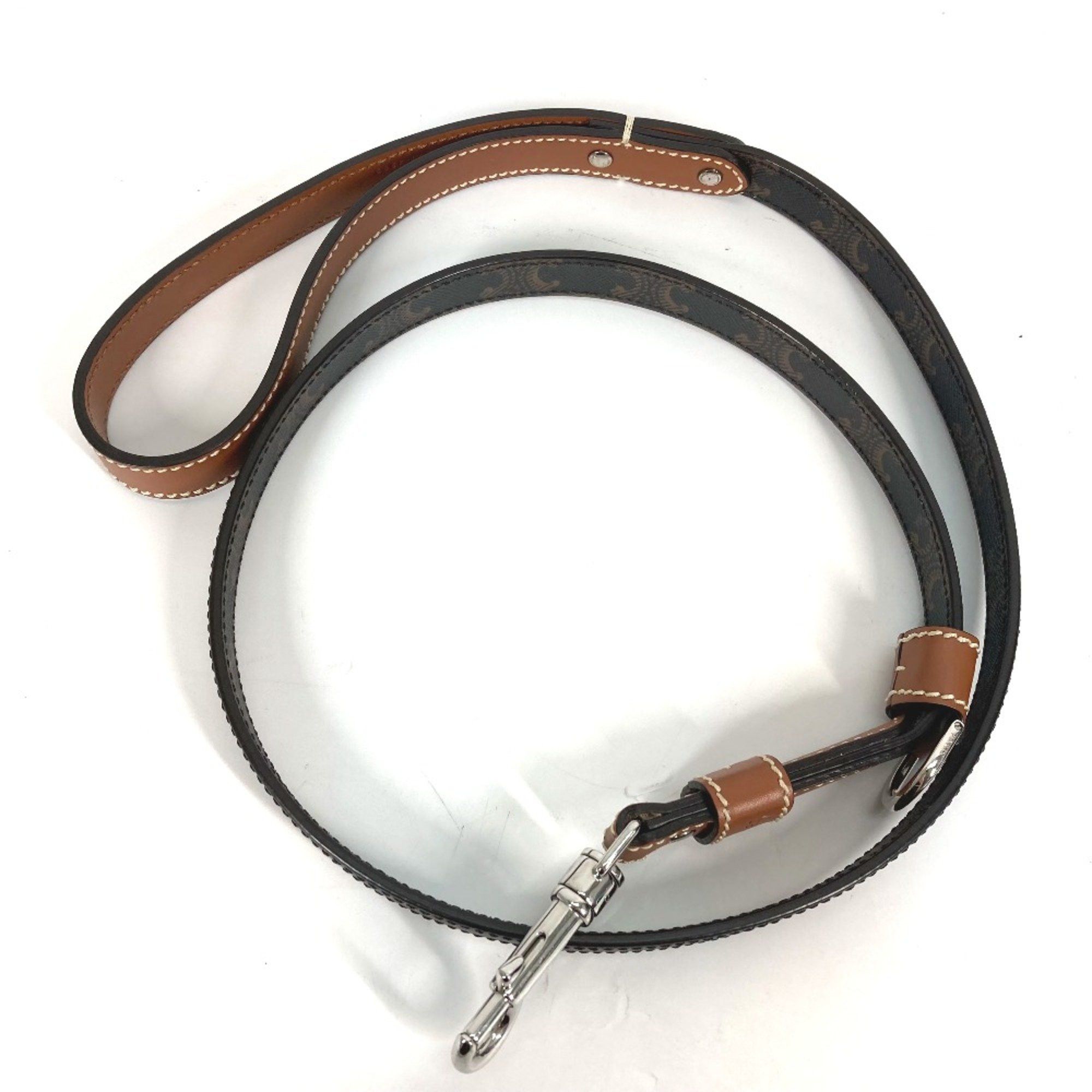 Celine CELINE 4M1582EAV.04LI Triomphe dog pet dog Lead Tan Brown Size ONE SIZE - 7 Thumbnail