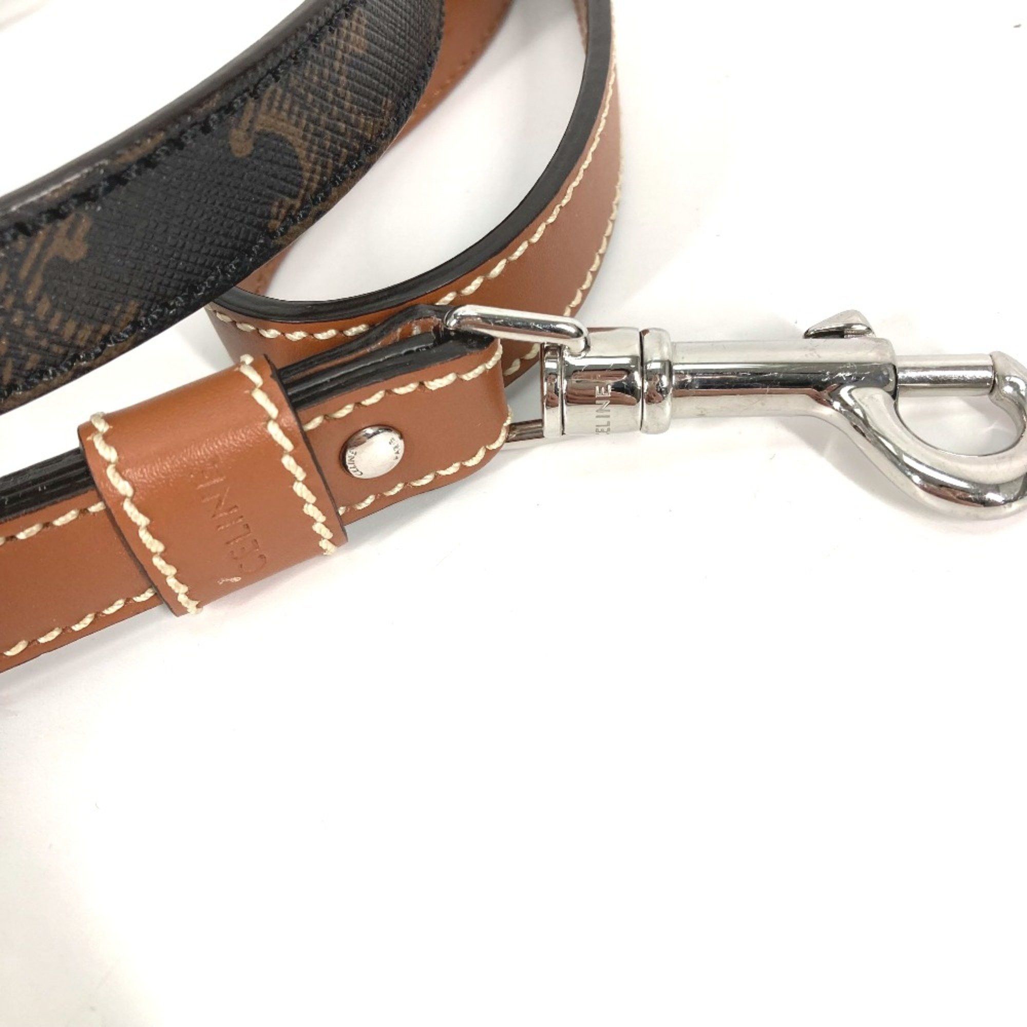 Celine CELINE 4M1582EAV.04LI Triomphe dog pet dog Lead Tan Brown Size ONE SIZE - 6 Thumbnail