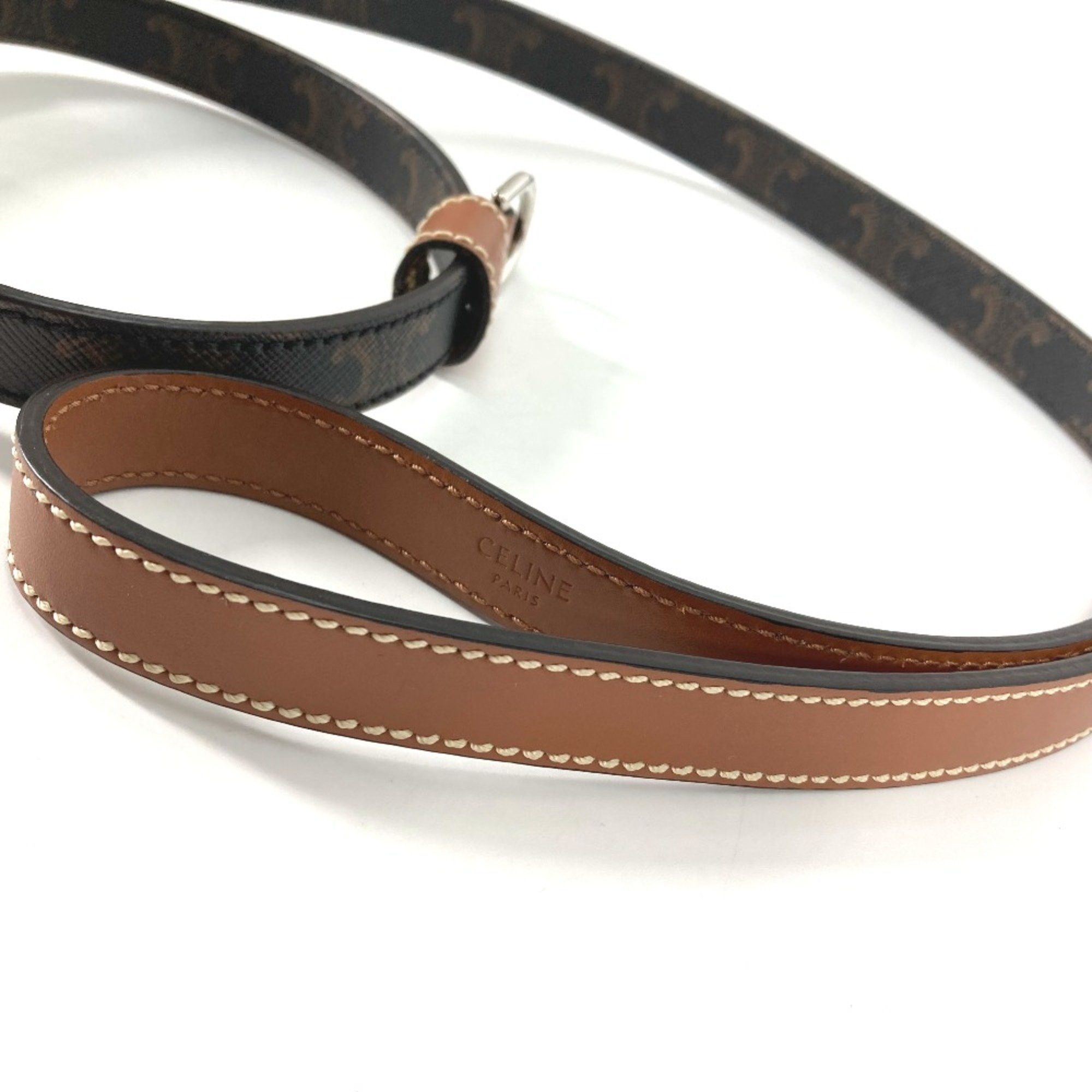 Celine CELINE 4M1582EAV.04LI Triomphe dog pet dog Lead Tan Brown Size ONE SIZE - 4 Thumbnail