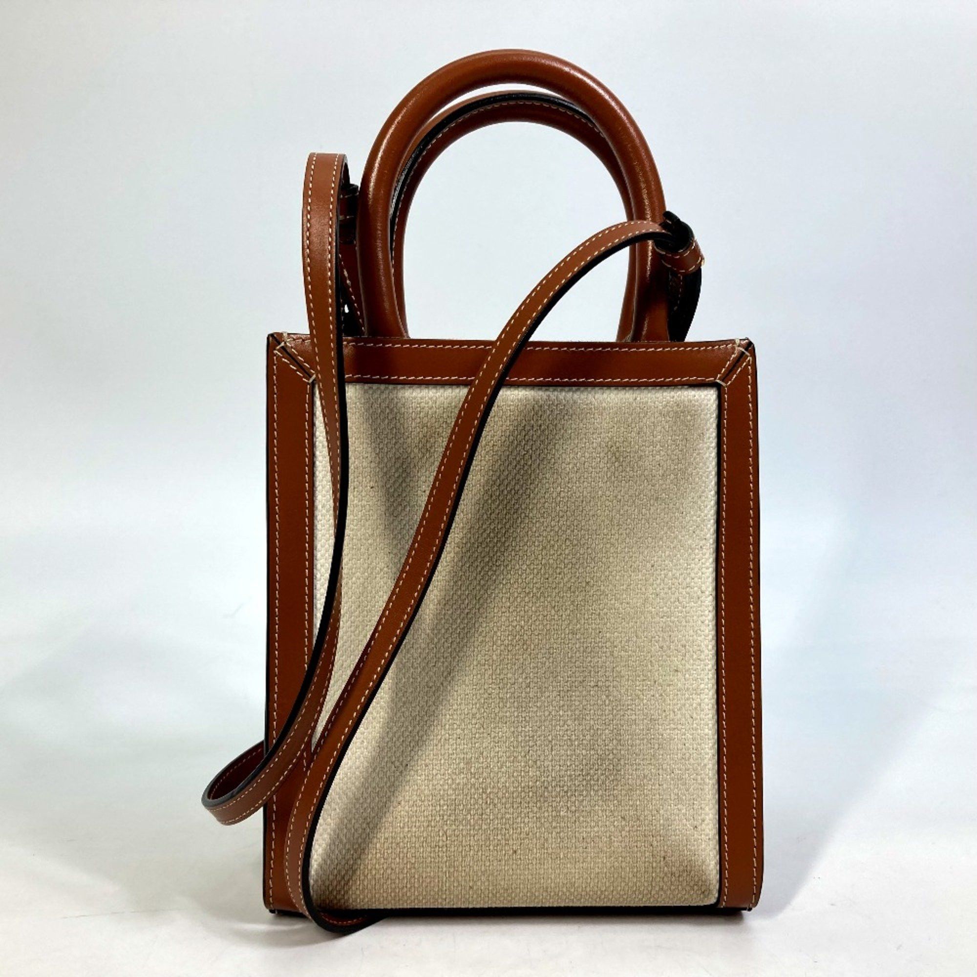 Celine CELINE 193302DCI.02NT Carriage Bag 2WAY Shoulder Bag natural Beige Size ONE SIZE - 2 Thumbnail