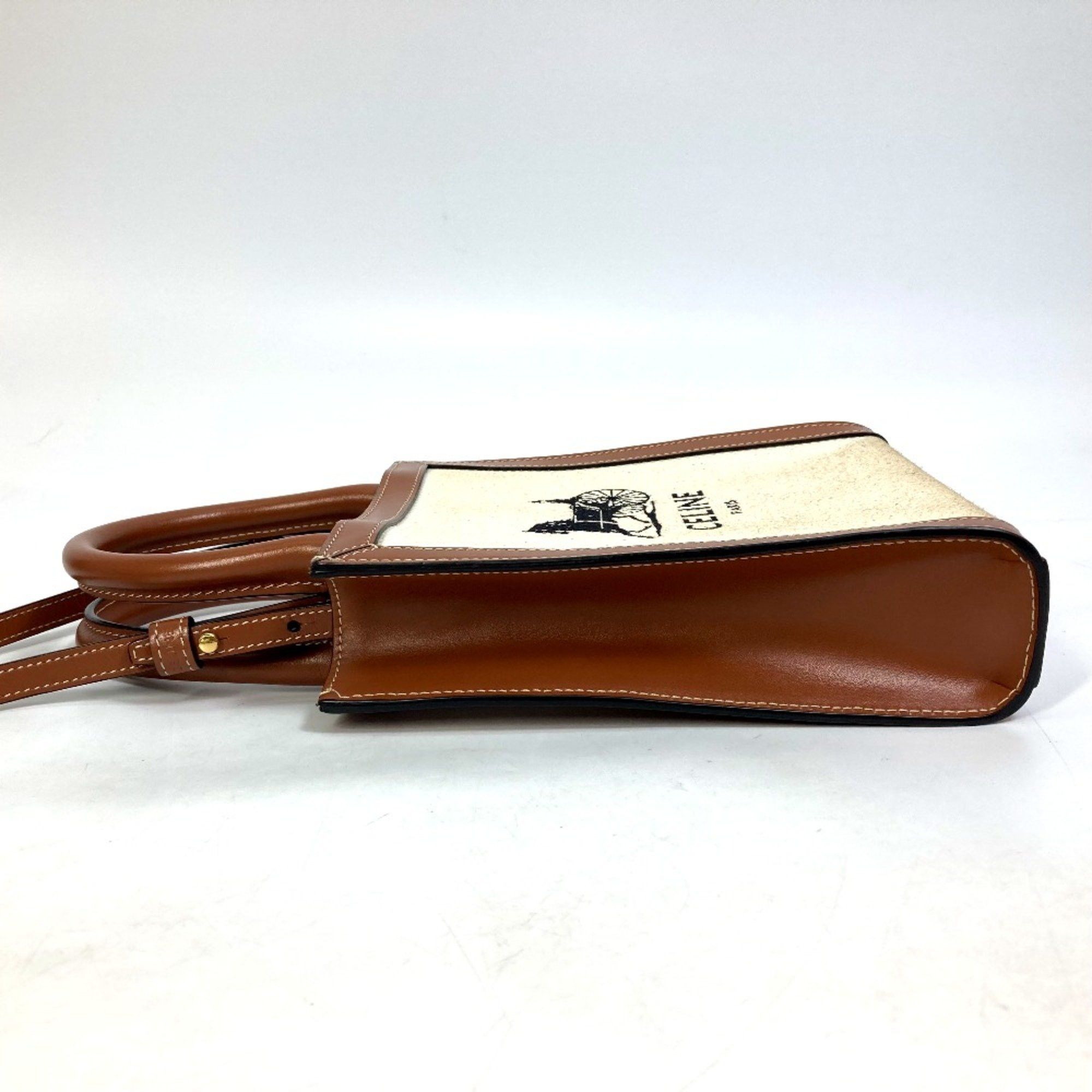 Celine CELINE 193302DCI.02NT Carriage Bag 2WAY Shoulder Bag natural Beige Size ONE SIZE - 3 Thumbnail