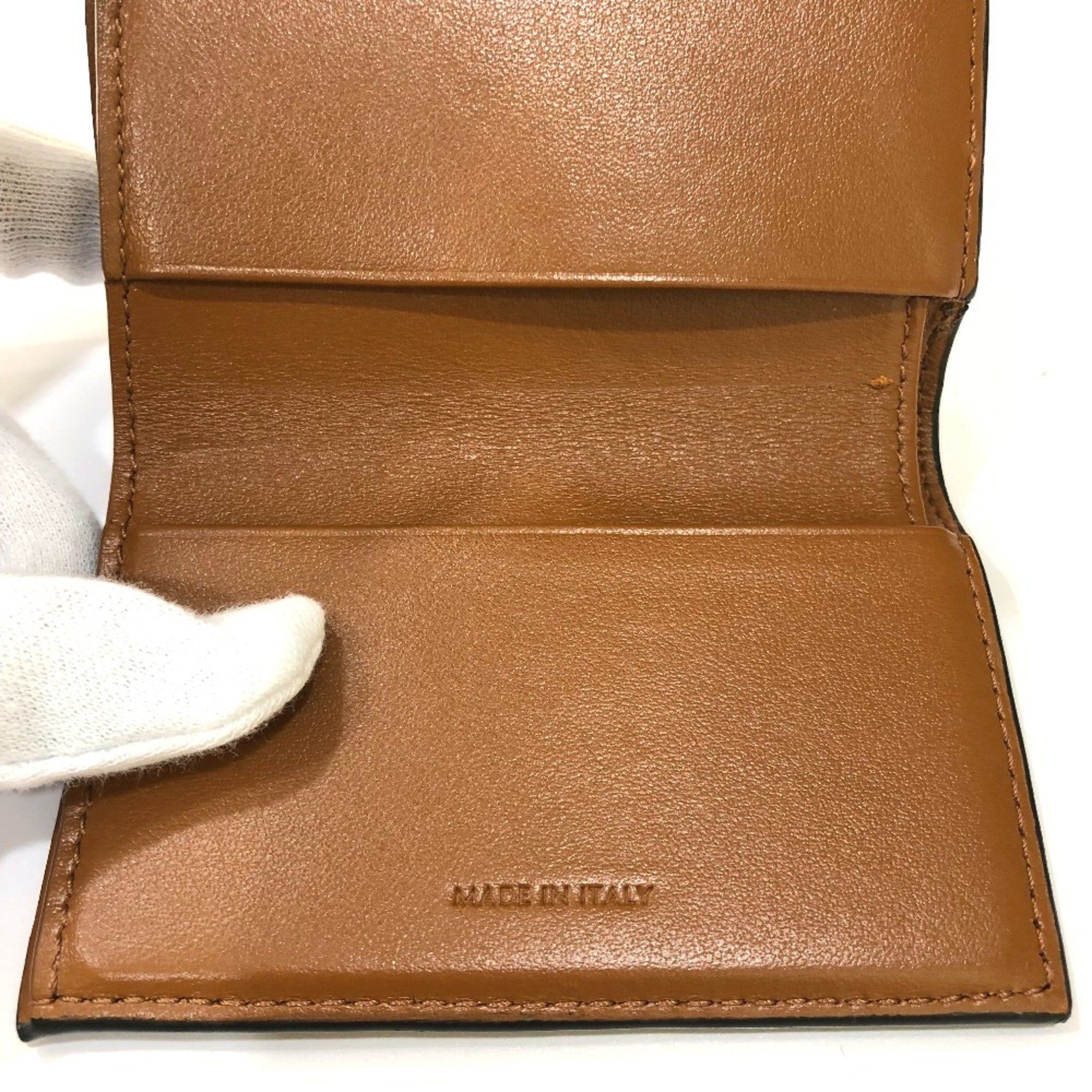 Celine CELINE Triomphe Compact wallet Trifold wallet Brown GoldHardware Size ONE SIZE - 10 Thumbnail