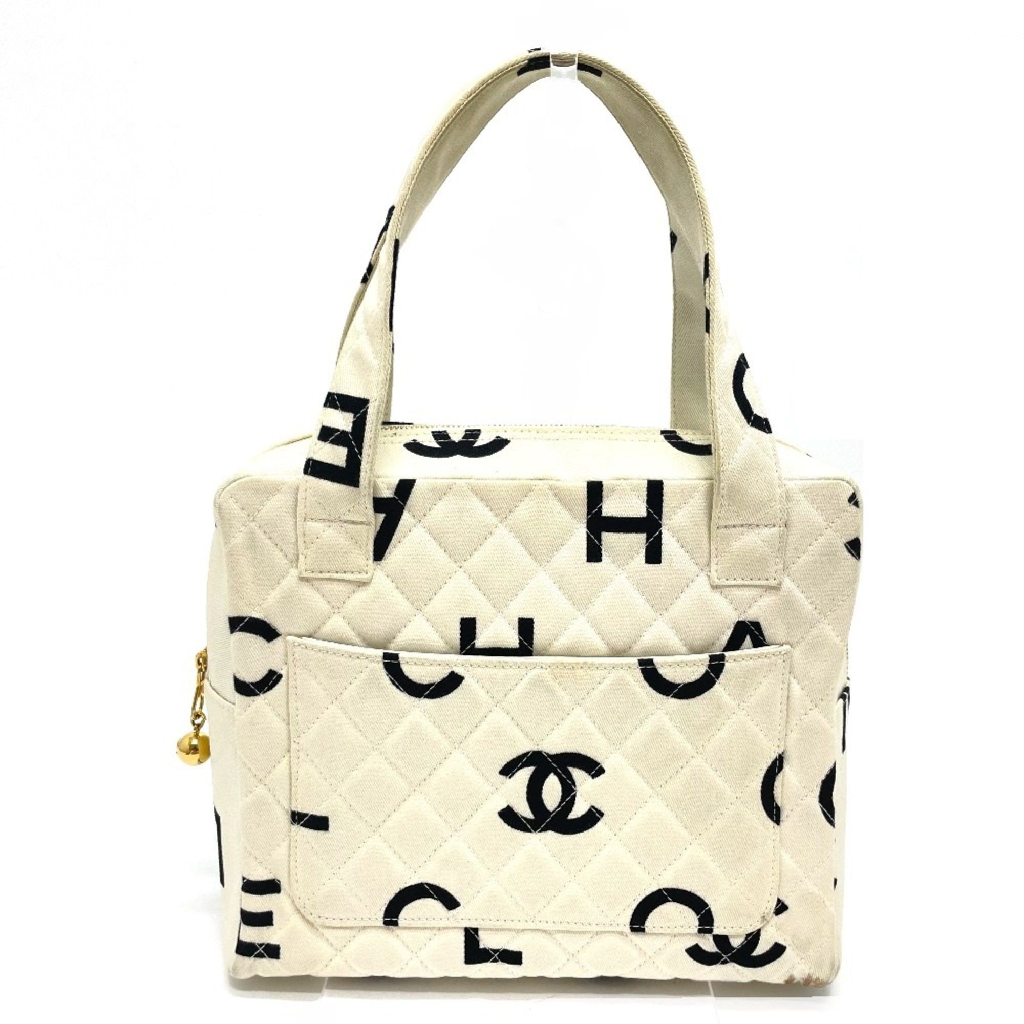 Chanel Chanel CC Mark Bag Tote Bag Hand Bag IvoryBased x Black Size ONE SIZE - 2 Thumbnail