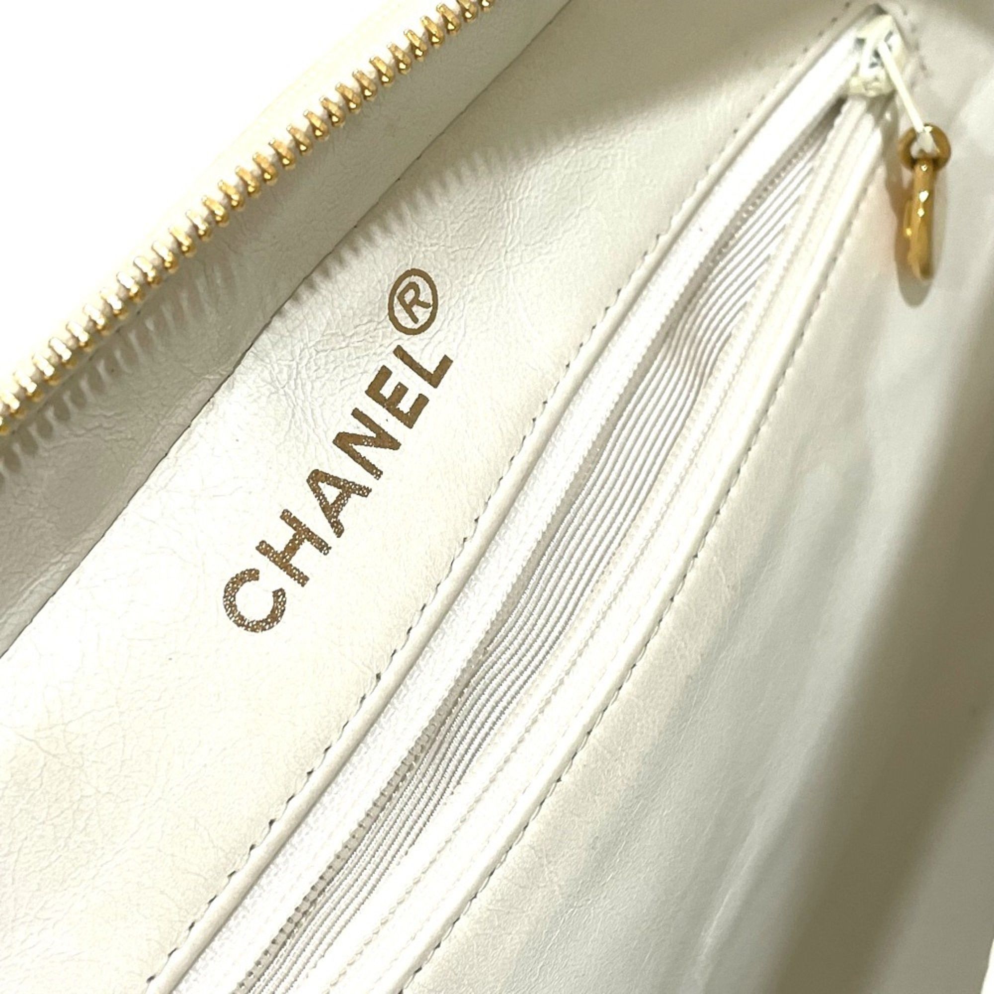 Chanel Chanel CC Mark Bag Tote Bag Hand Bag IvoryBased x Black Size ONE SIZE - 9 Thumbnail