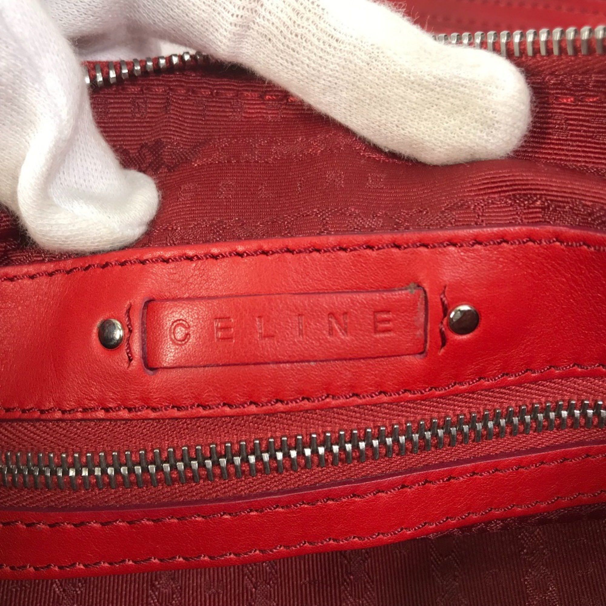 Celine CELINE vintage Shoulder Bag Shoulder Bag Duffle Bag Red Size ONE SIZE - 15 Thumbnail