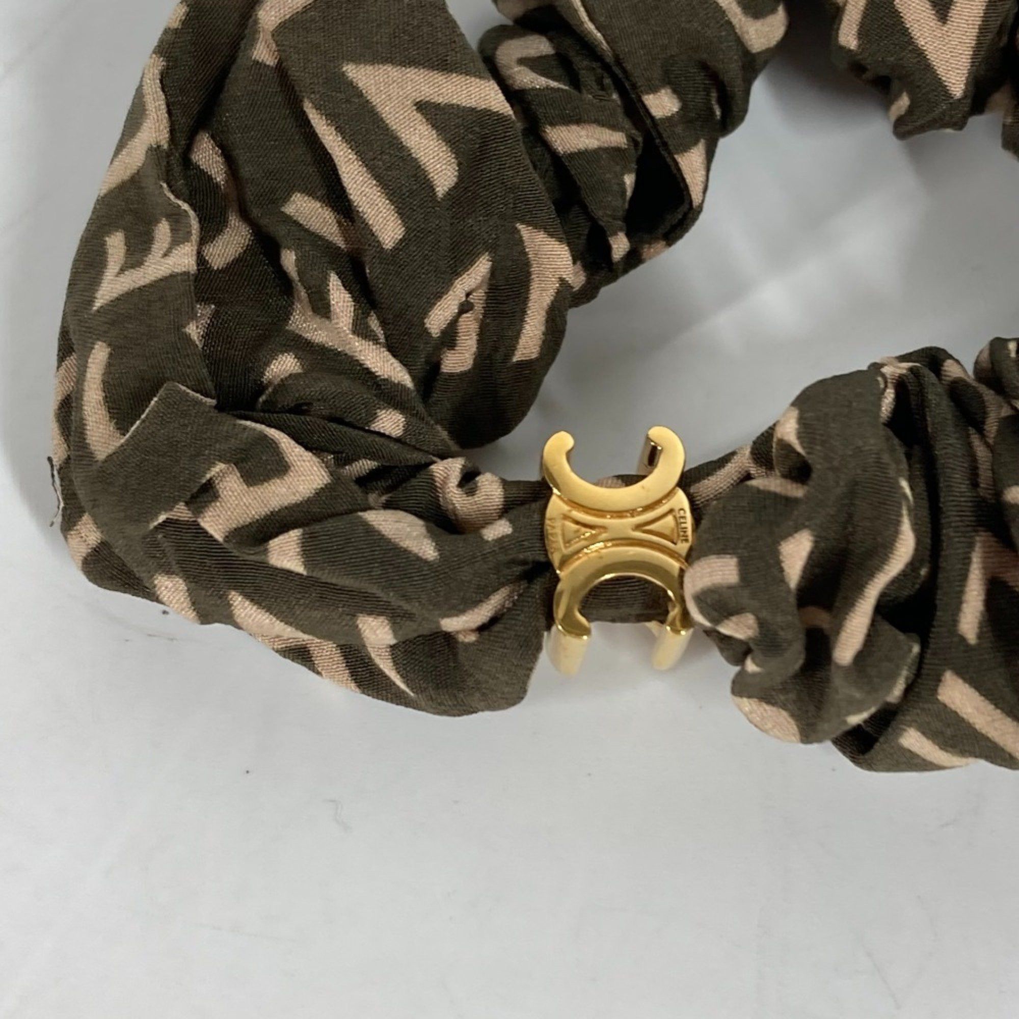 Celine CELINE Triomphe hair accessories hair rubber Shush khaki Size ONE SIZE - 8 Thumbnail