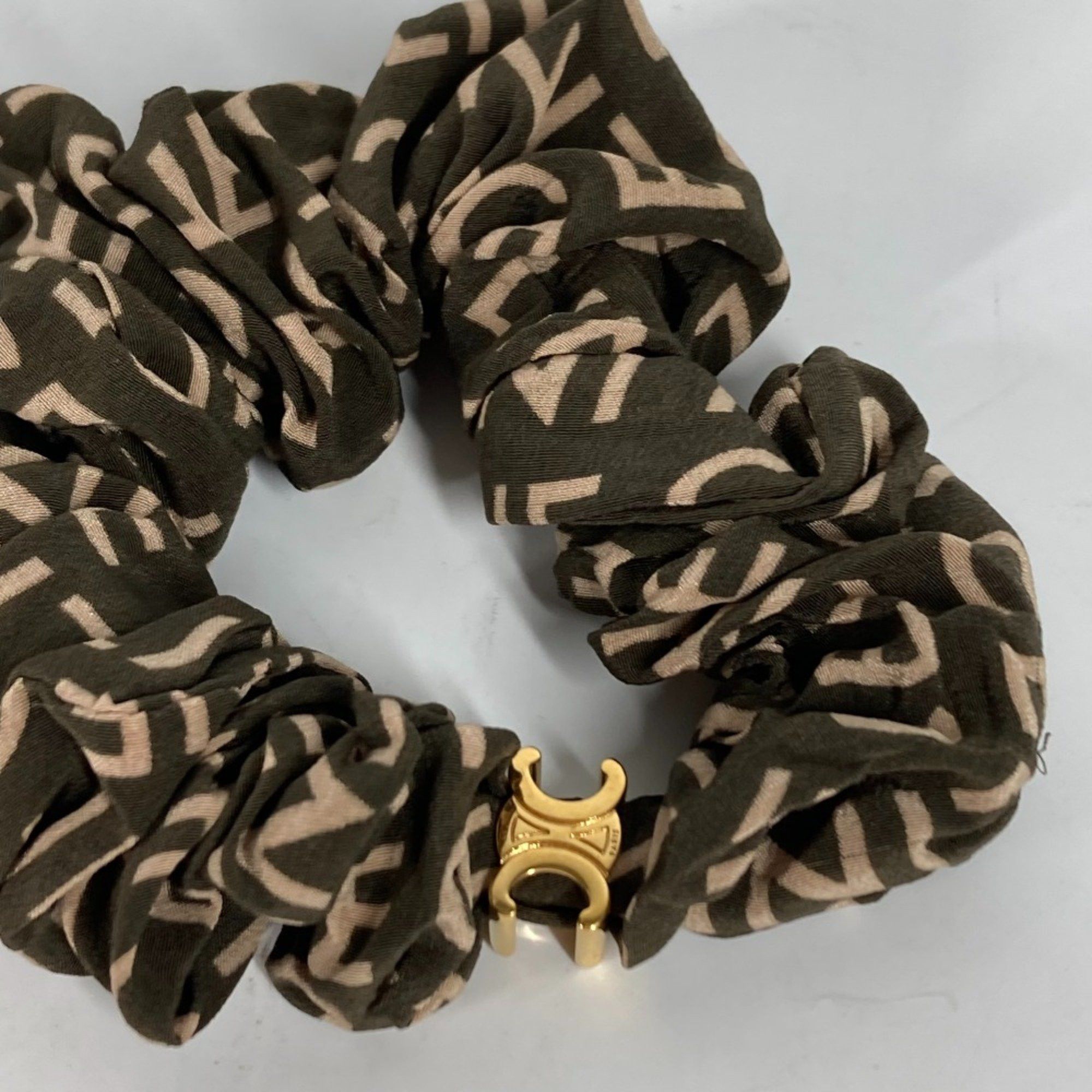 Celine CELINE Triomphe hair accessories hair rubber Shush khaki Size ONE SIZE - 4 Thumbnail