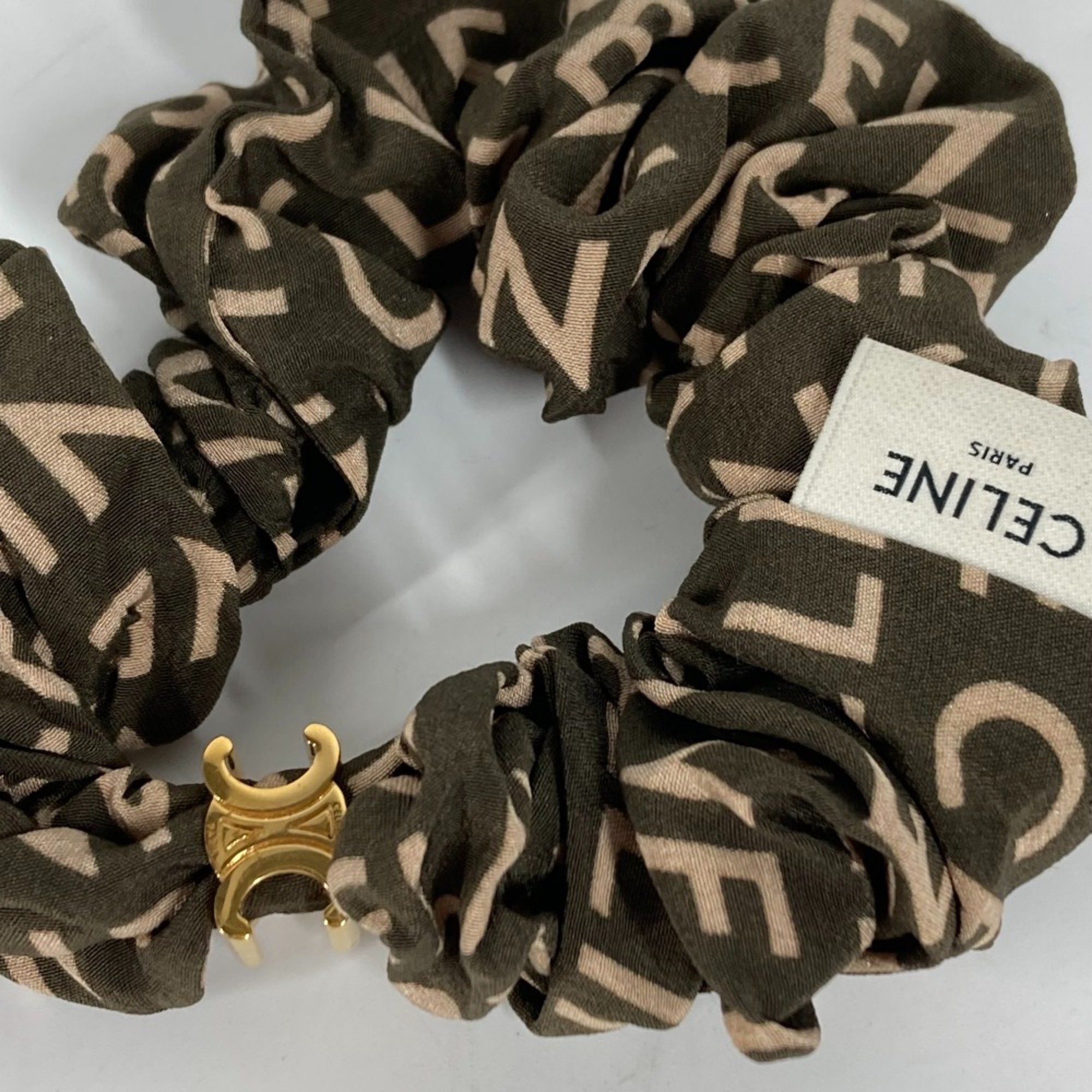 Celine CELINE Triomphe hair accessories hair rubber Shush khaki Size ONE SIZE - 6 Thumbnail