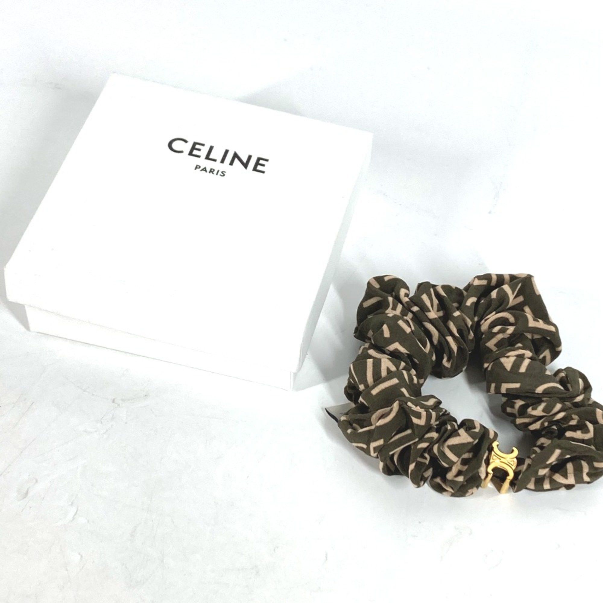 Celine CELINE Triomphe hair accessories hair rubber Shush khaki Size ONE SIZE - 3 Thumbnail