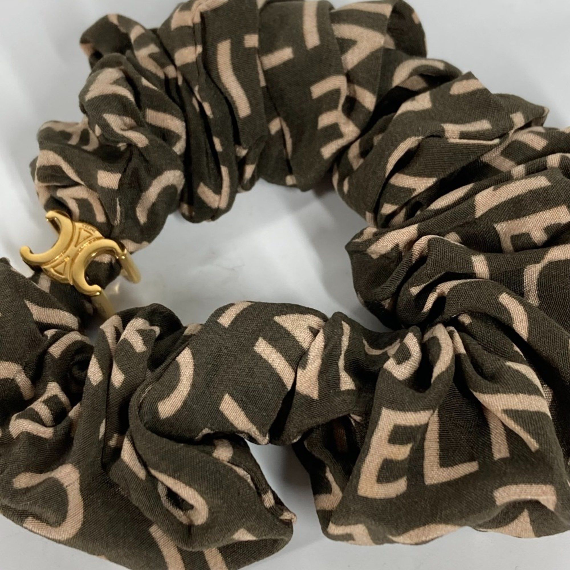 Celine CELINE Triomphe hair accessories hair rubber Shush khaki Size ONE SIZE - 5 Thumbnail