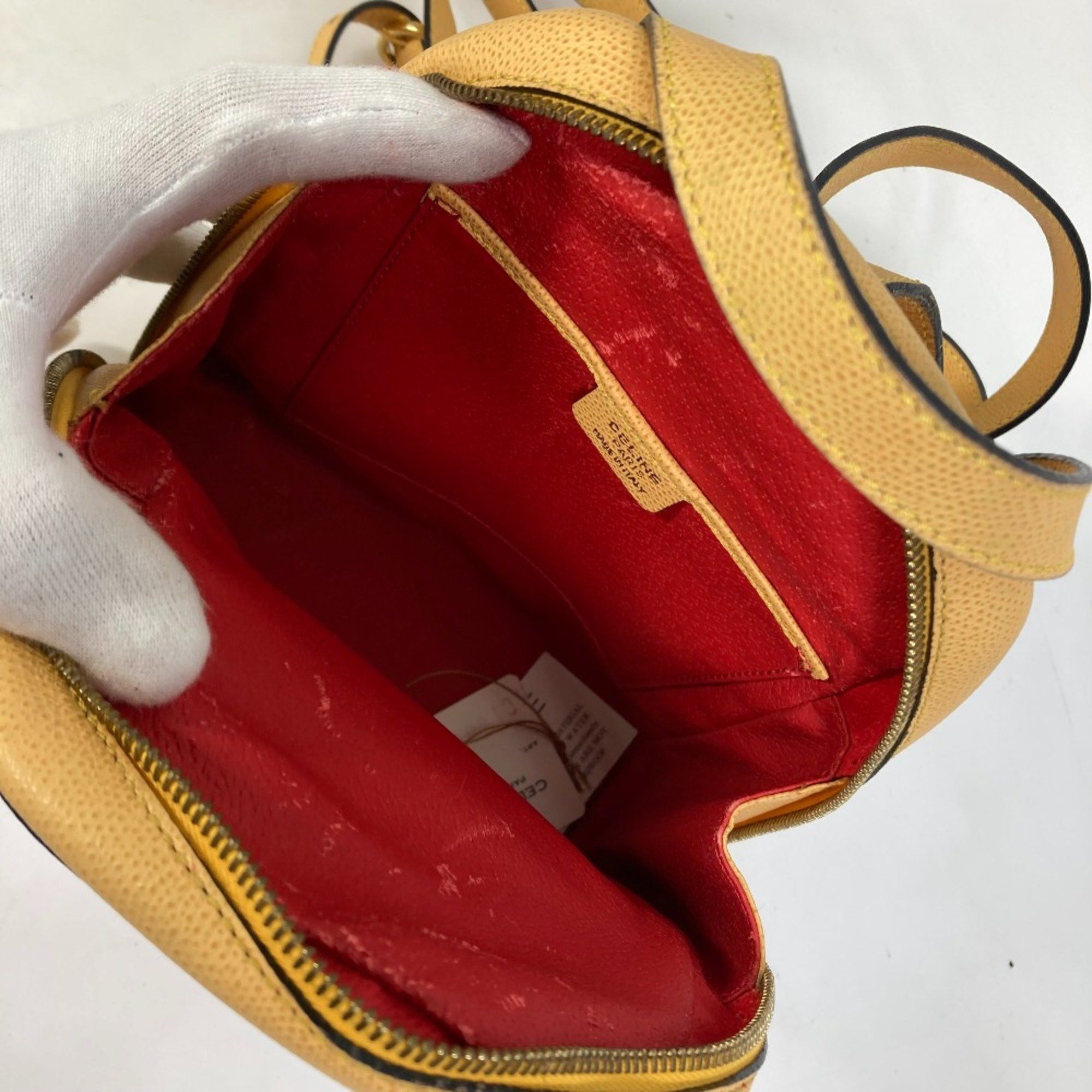 Celine CELINE backpack bag Mini Backpack Backpack Beige Red Size ONE SIZE - 12 Thumbnail