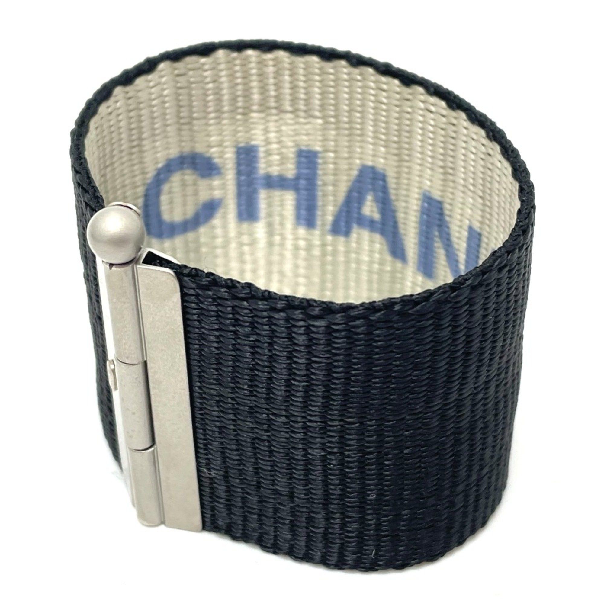 Chanel Chanel logo vintage Bracelet SilverBased x blue Size ONE SIZE - 4 Thumbnail