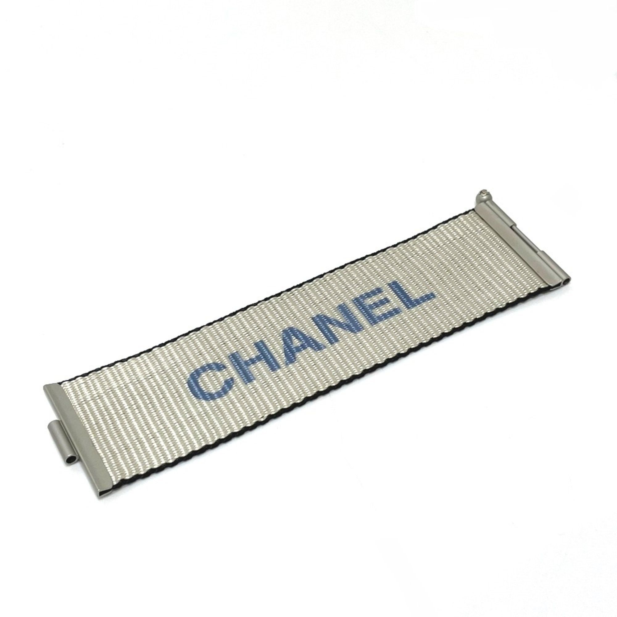 Chanel Chanel logo vintage Bracelet SilverBased x blue Size ONE SIZE - 5 Thumbnail