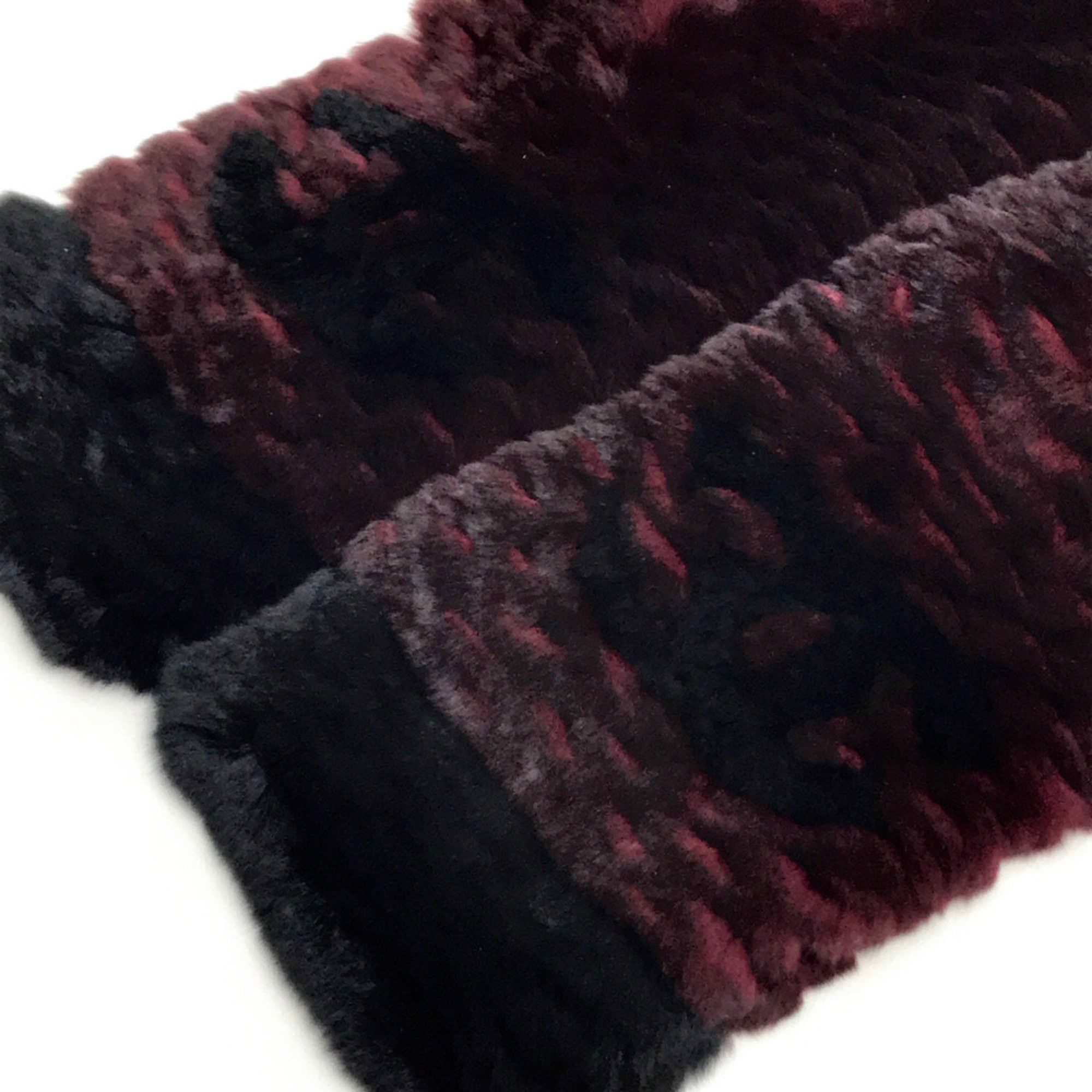 Chanel Chanel CC Mark Scarf Red Bordeaux Black Size ONE SIZE - 6 Thumbnail