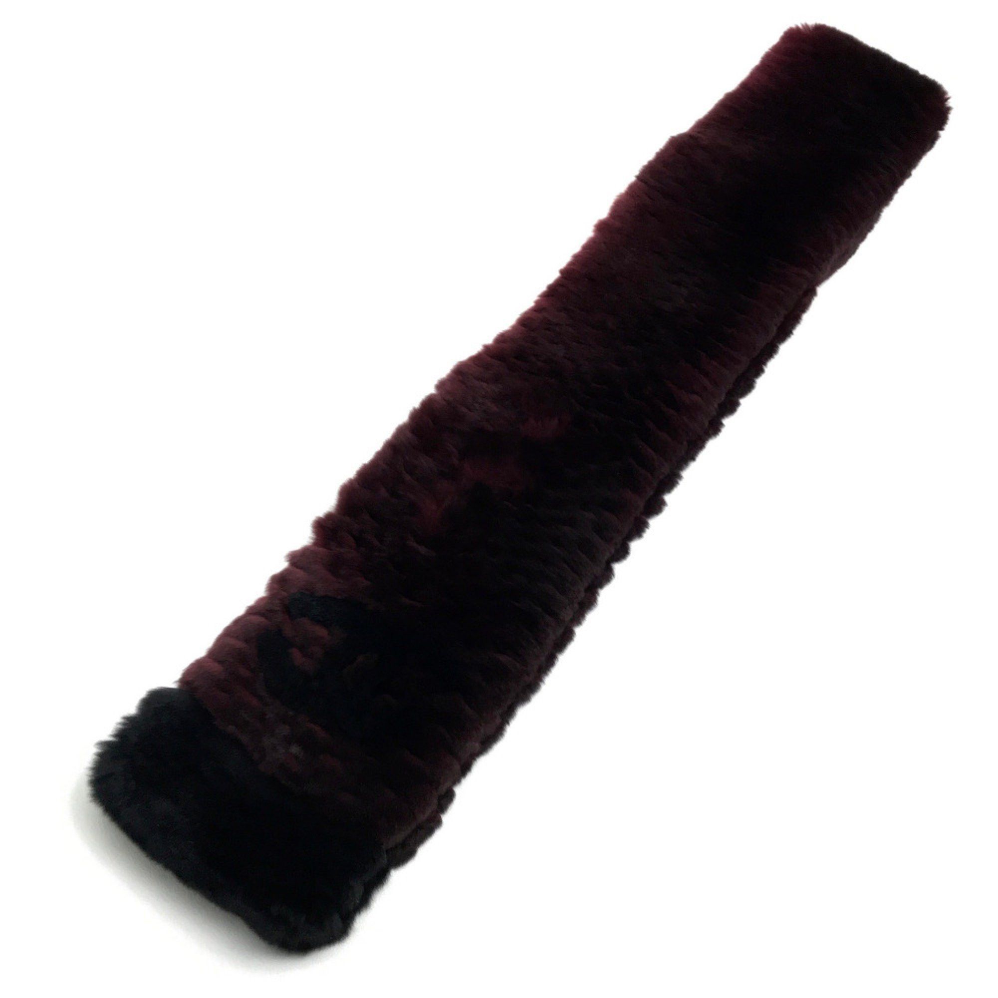 Chanel Chanel CC Mark Scarf Red Bordeaux Black Size ONE SIZE - 2 Thumbnail