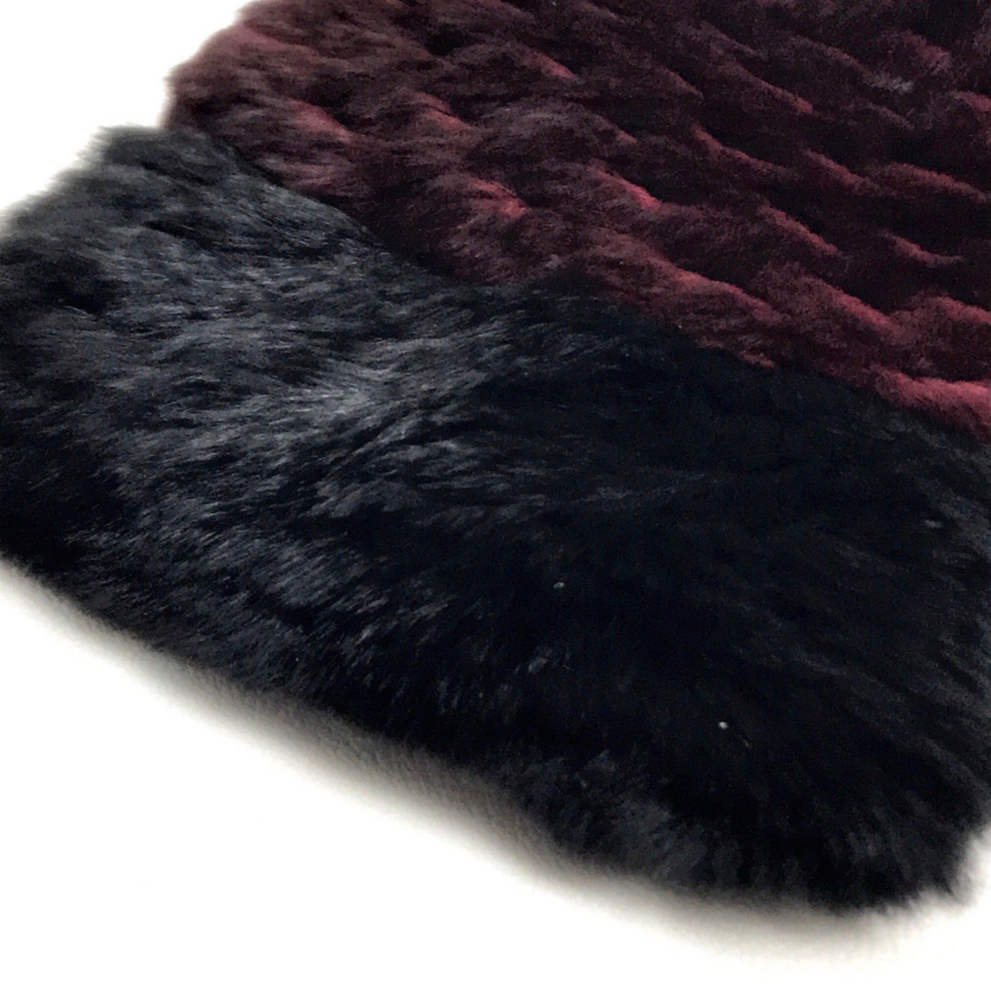 Chanel Chanel CC Mark Scarf Red Bordeaux Black Size ONE SIZE - 7 Thumbnail