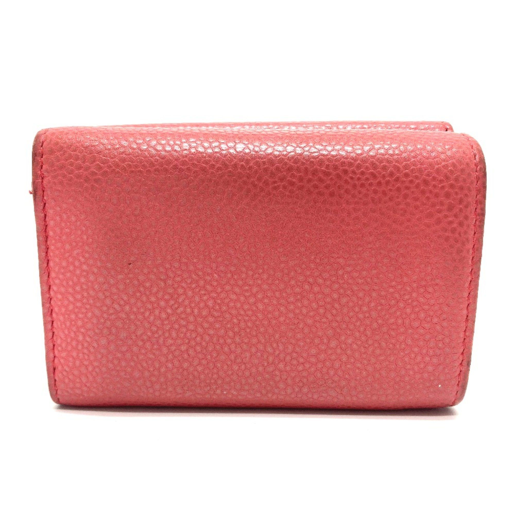 Chanel Chanel A70796 CC Mark Compact Trifold wallet salmon pink Size ONE SIZE - 2 Thumbnail