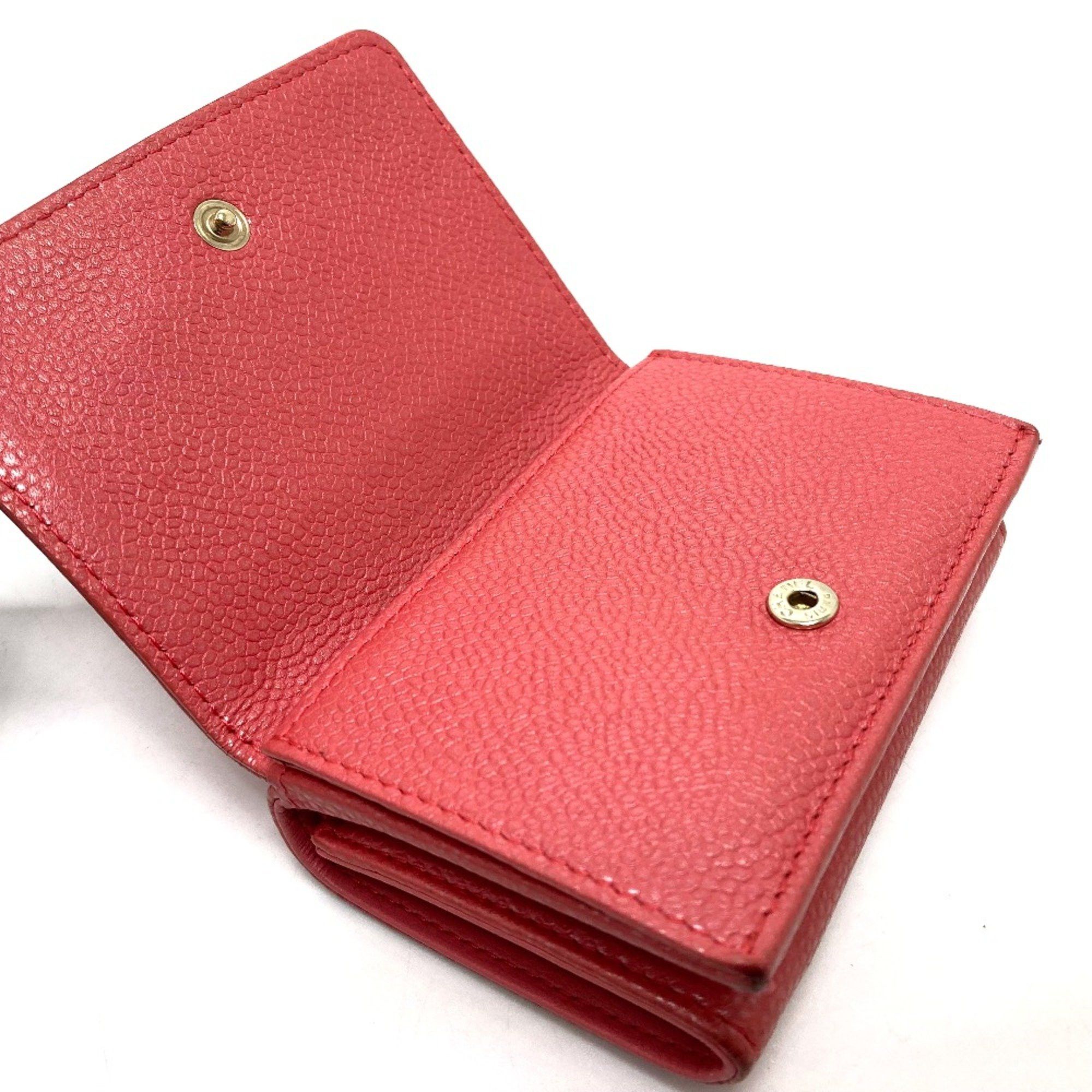 Chanel Chanel A70796 CC Mark Compact Trifold wallet salmon pink Size ONE SIZE - 6 Thumbnail