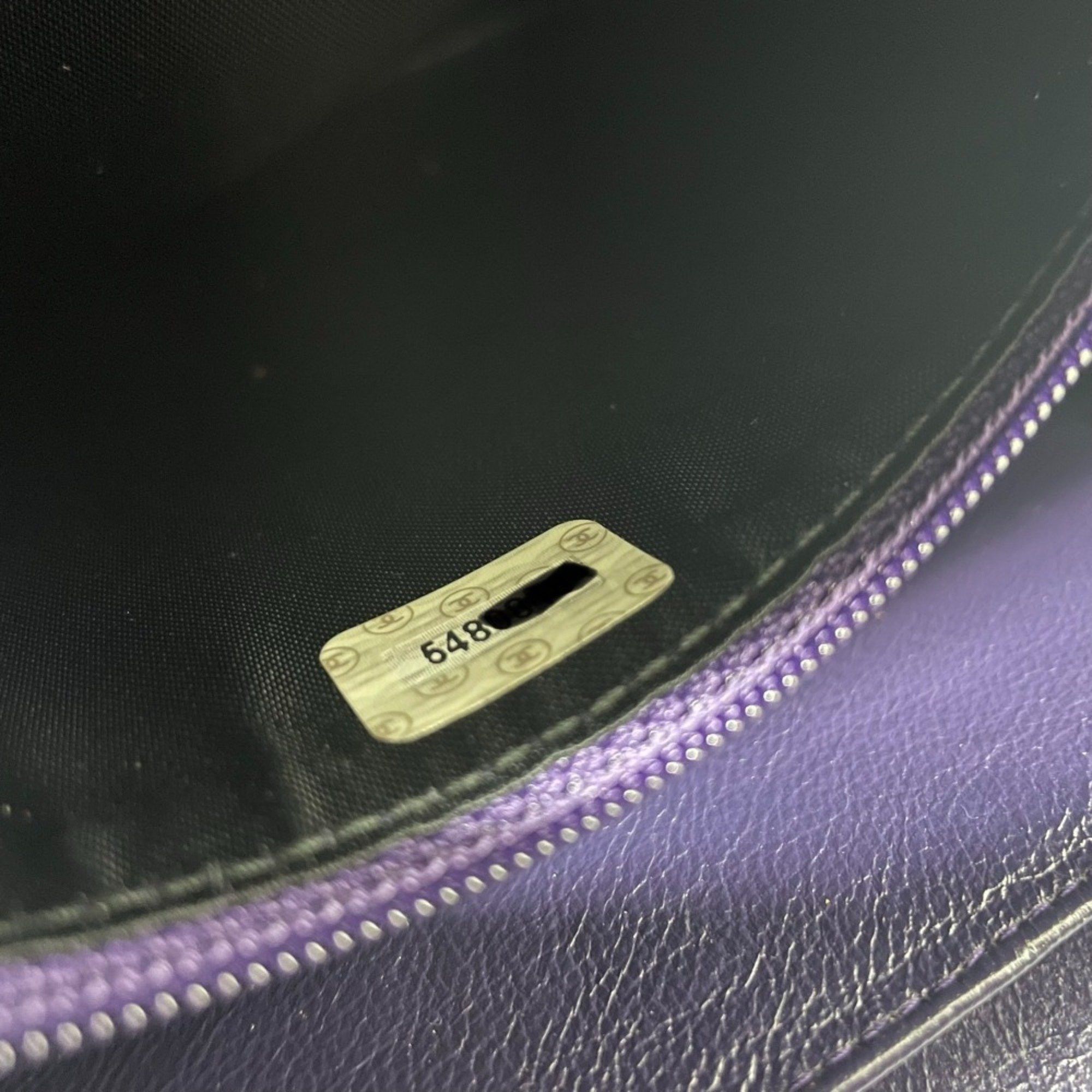 Chanel Chanel CC Mark bag fashion accessory handbag Hand Bag purple Size ONE SIZE - 9 Thumbnail
