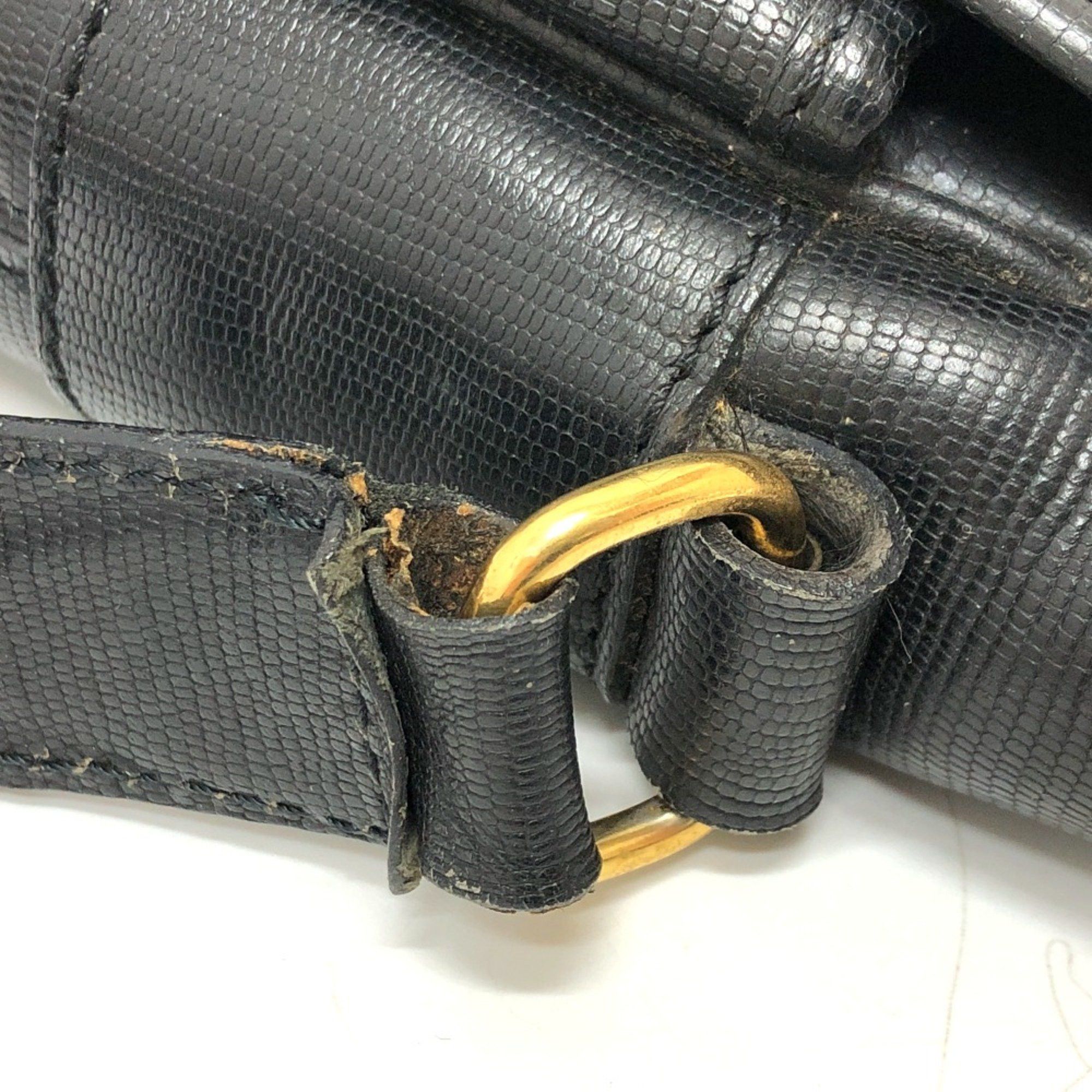 Celine CELINE Double pocket 2WAY bag Shoulder Bag Black GoldHardware Size ONE SIZE - 5 Thumbnail