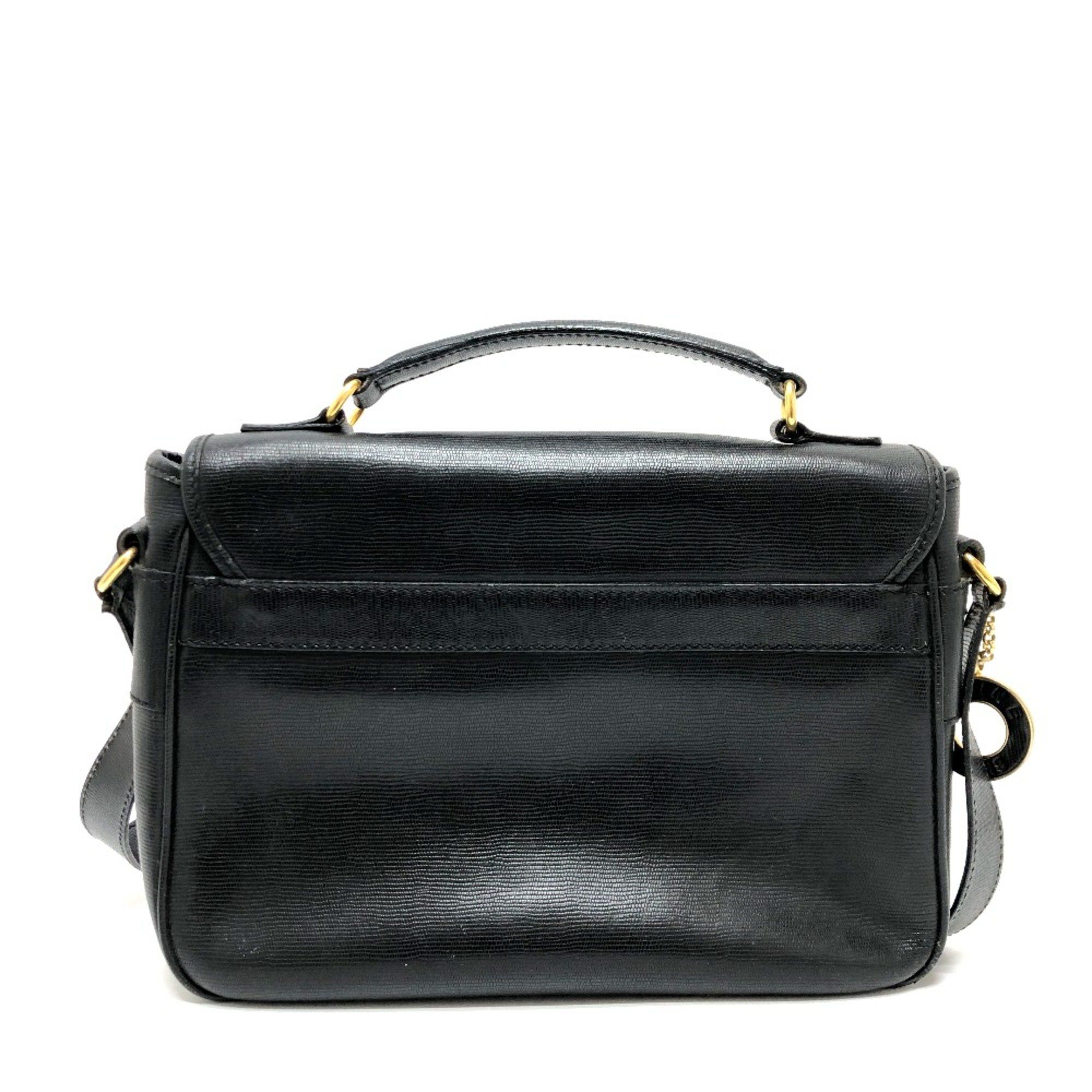 Celine CELINE Double pocket 2WAY bag Shoulder Bag Black GoldHardware Size ONE SIZE - 2 Thumbnail