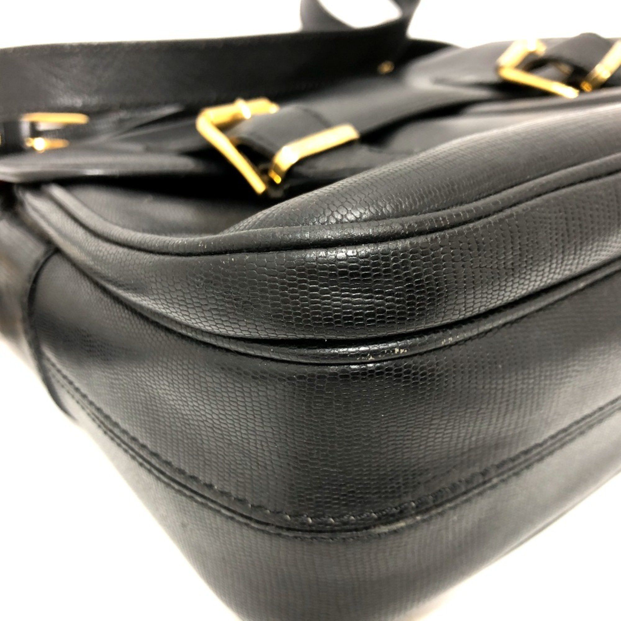 Celine CELINE Double pocket 2WAY bag Shoulder Bag Black GoldHardware Size ONE SIZE - 8 Thumbnail
