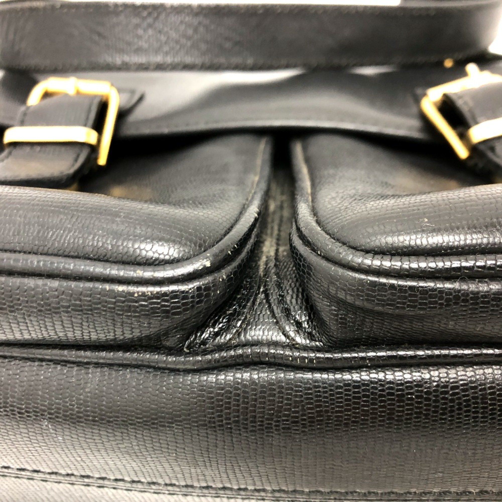 Celine CELINE Double pocket 2WAY bag Shoulder Bag Black GoldHardware Size ONE SIZE - 10 Thumbnail