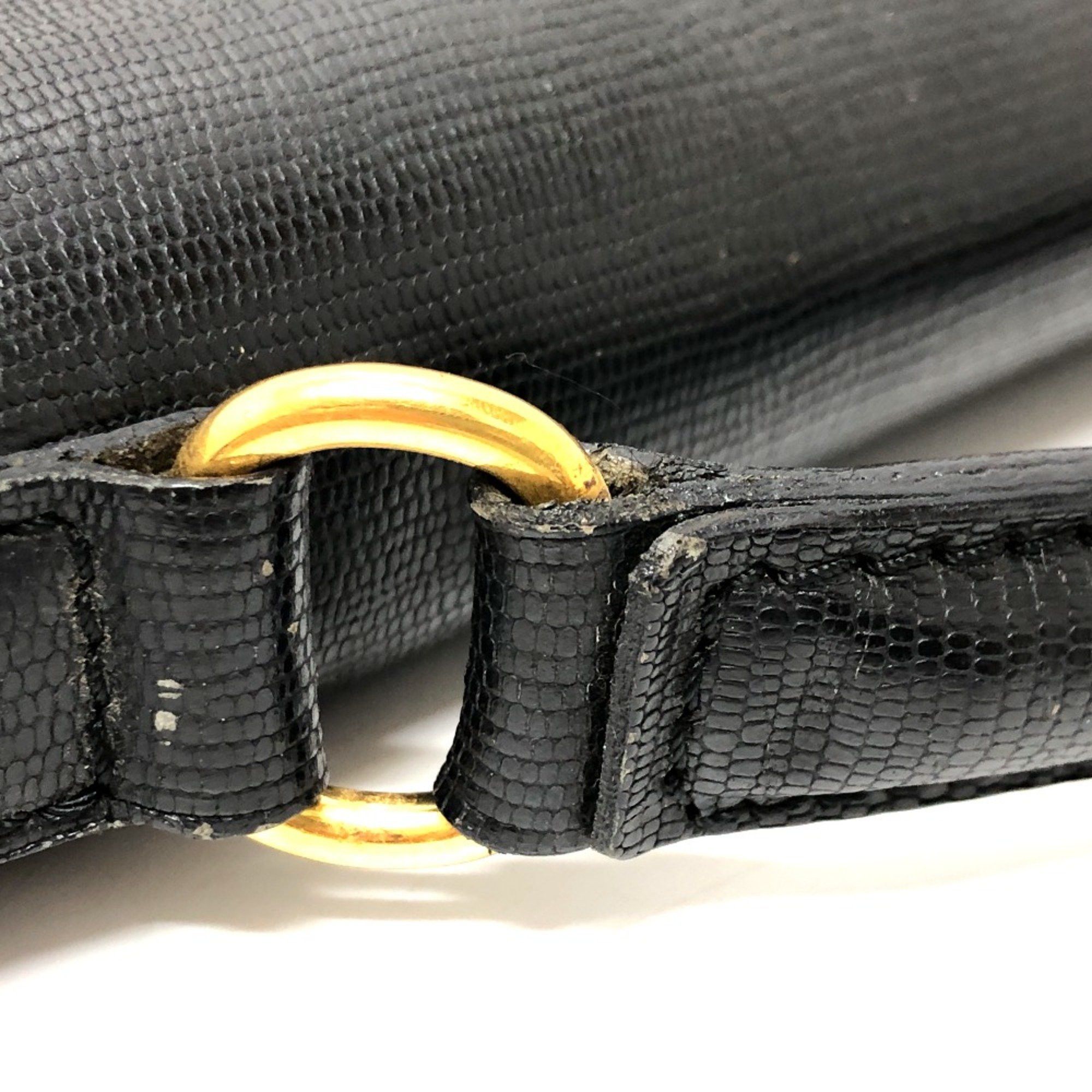 Celine CELINE Double pocket 2WAY bag Shoulder Bag Black GoldHardware Size ONE SIZE - 6 Thumbnail