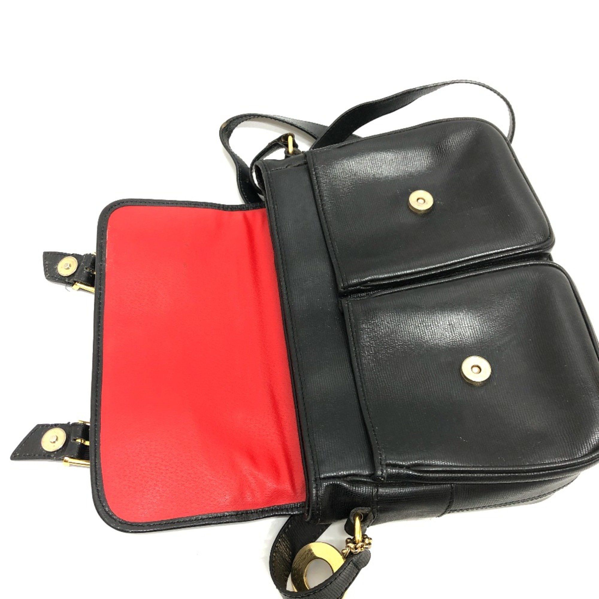 Celine CELINE Double pocket 2WAY bag Shoulder Bag Black GoldHardware Size ONE SIZE - 12 Thumbnail