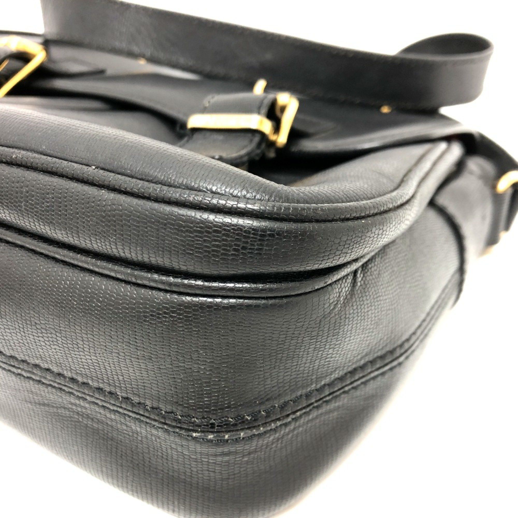 Celine CELINE Double pocket 2WAY bag Shoulder Bag Black GoldHardware Size ONE SIZE - 9 Thumbnail