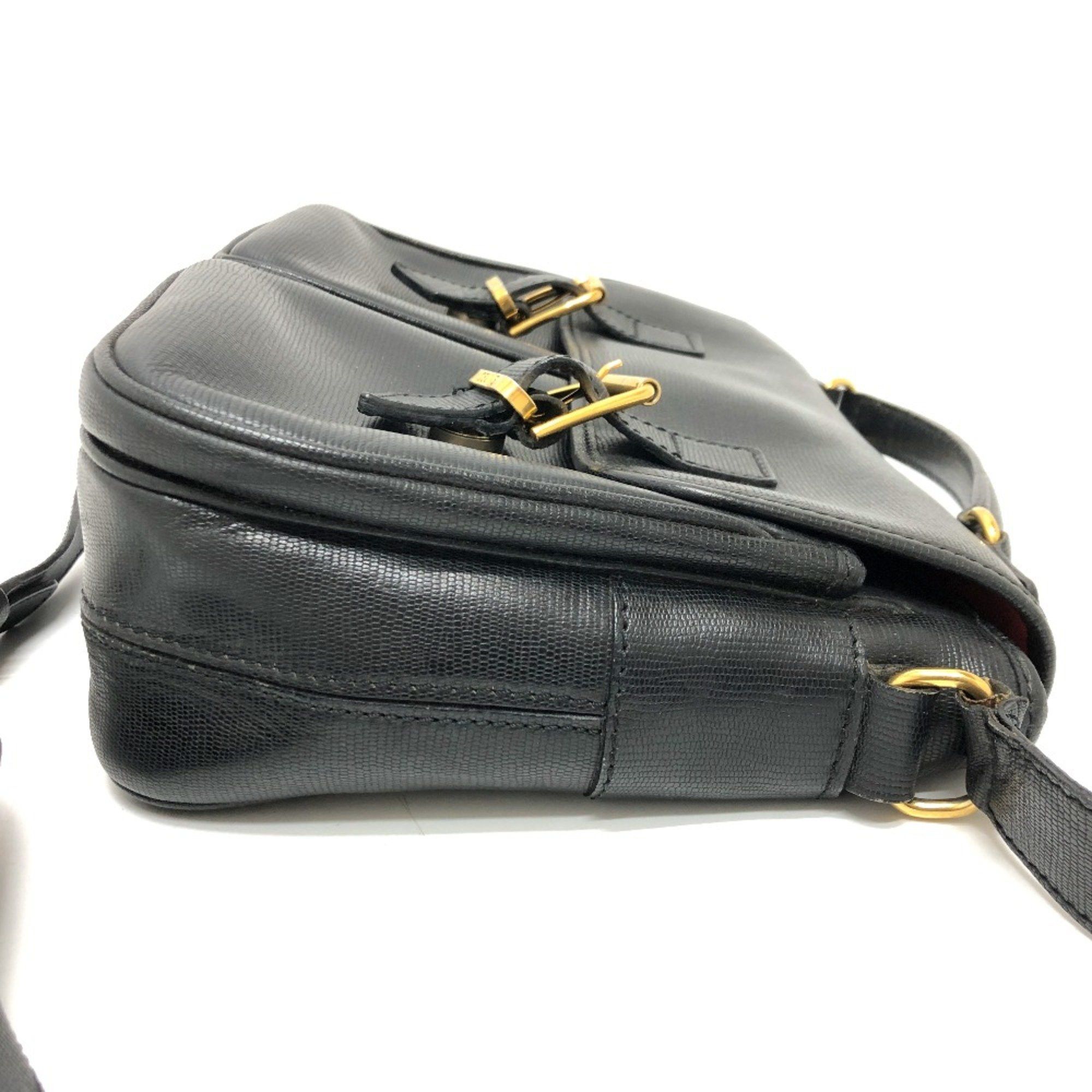 Celine CELINE Double pocket 2WAY bag Shoulder Bag Black GoldHardware Size ONE SIZE - 3 Thumbnail