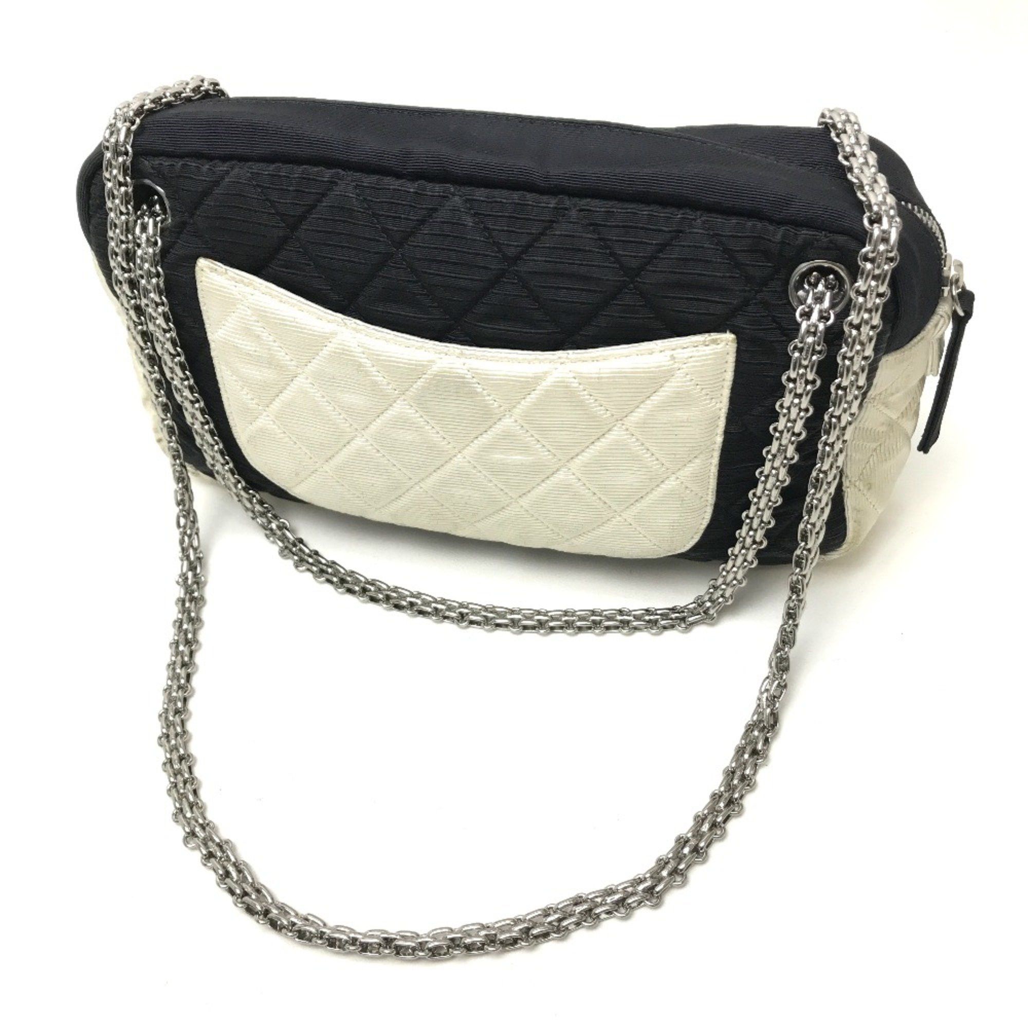 Chanel Chanel Quilted Bag Chain Shoulder Bag Black White Size ONE SIZE - 2 Thumbnail