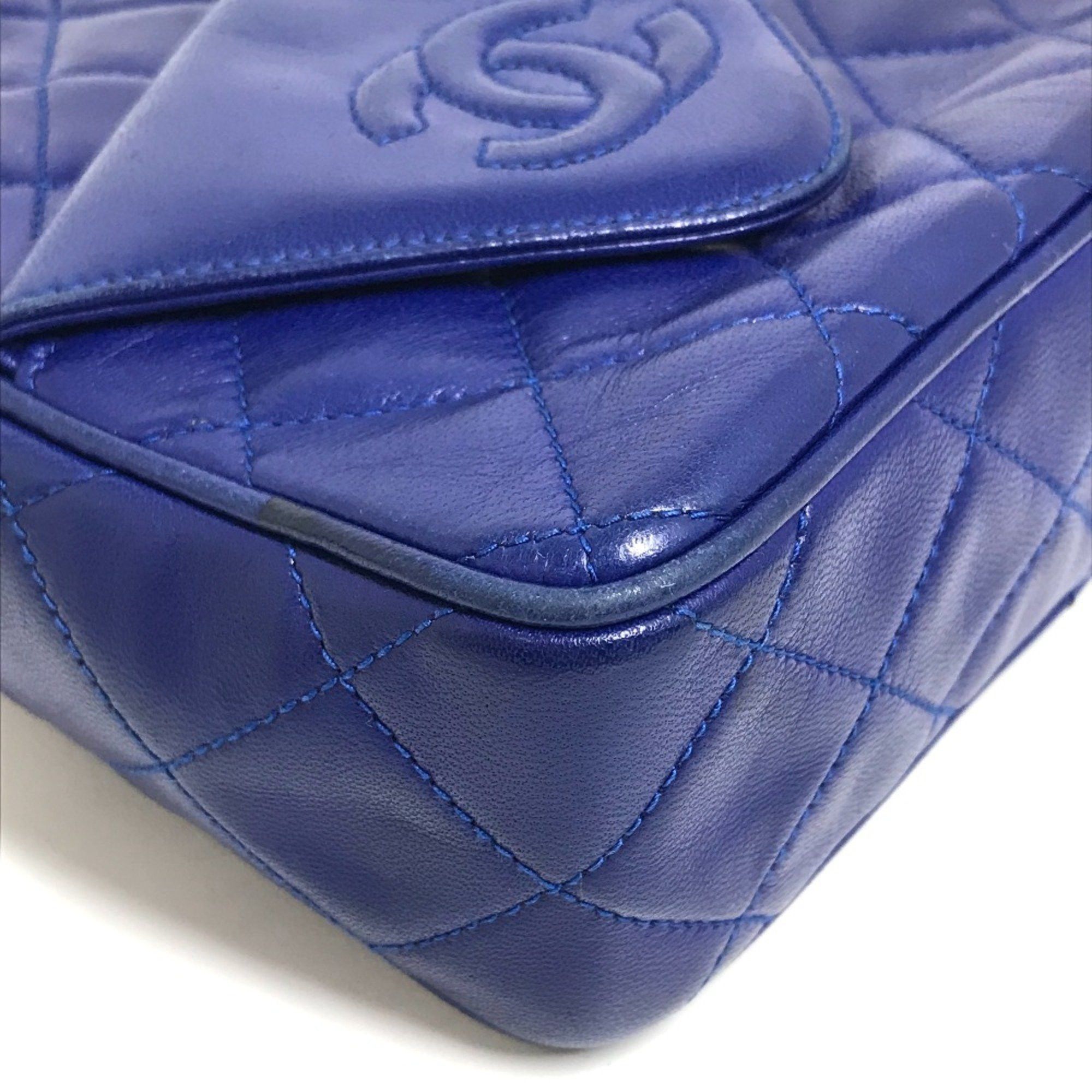 Chanel Chanel CC Mark CC bag shawl Shoulder Bag blue GoldHardware Size ONE SIZE - 9 Thumbnail