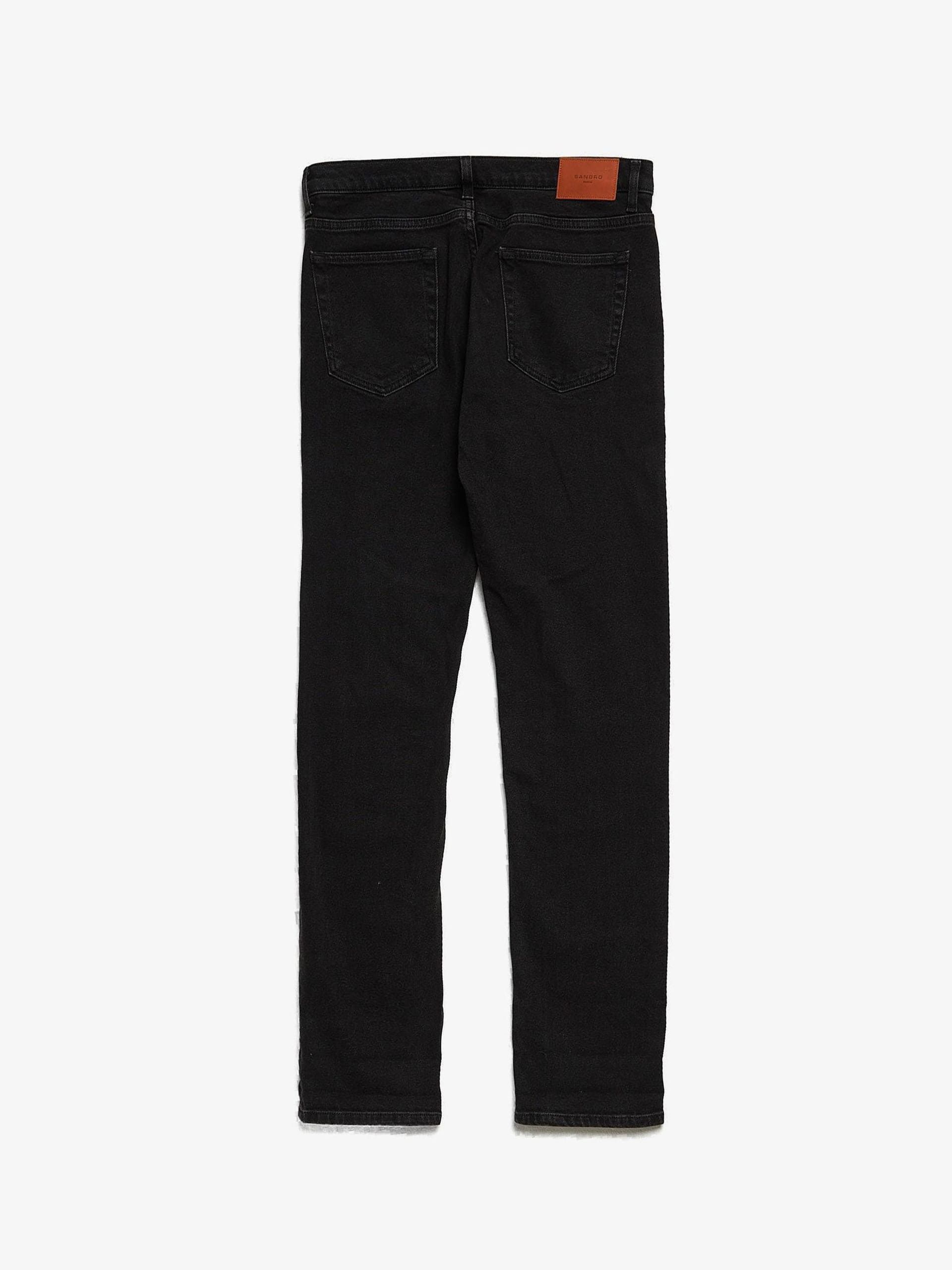 Sandro Black Buttoned Cotton Jeans Size US 32 / EU 48 - 2 Thumbnail