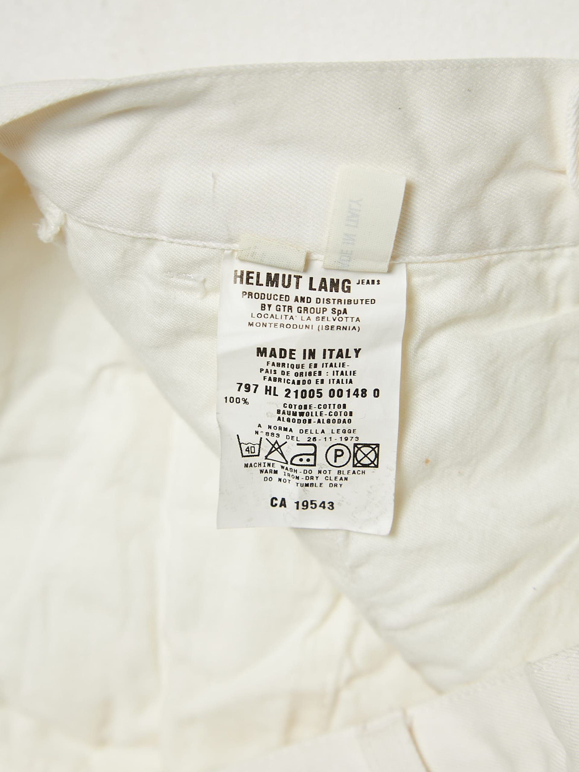 Helmut Lang White Buttoned Cotton Jeans Size US 33 - 4 Thumbnail