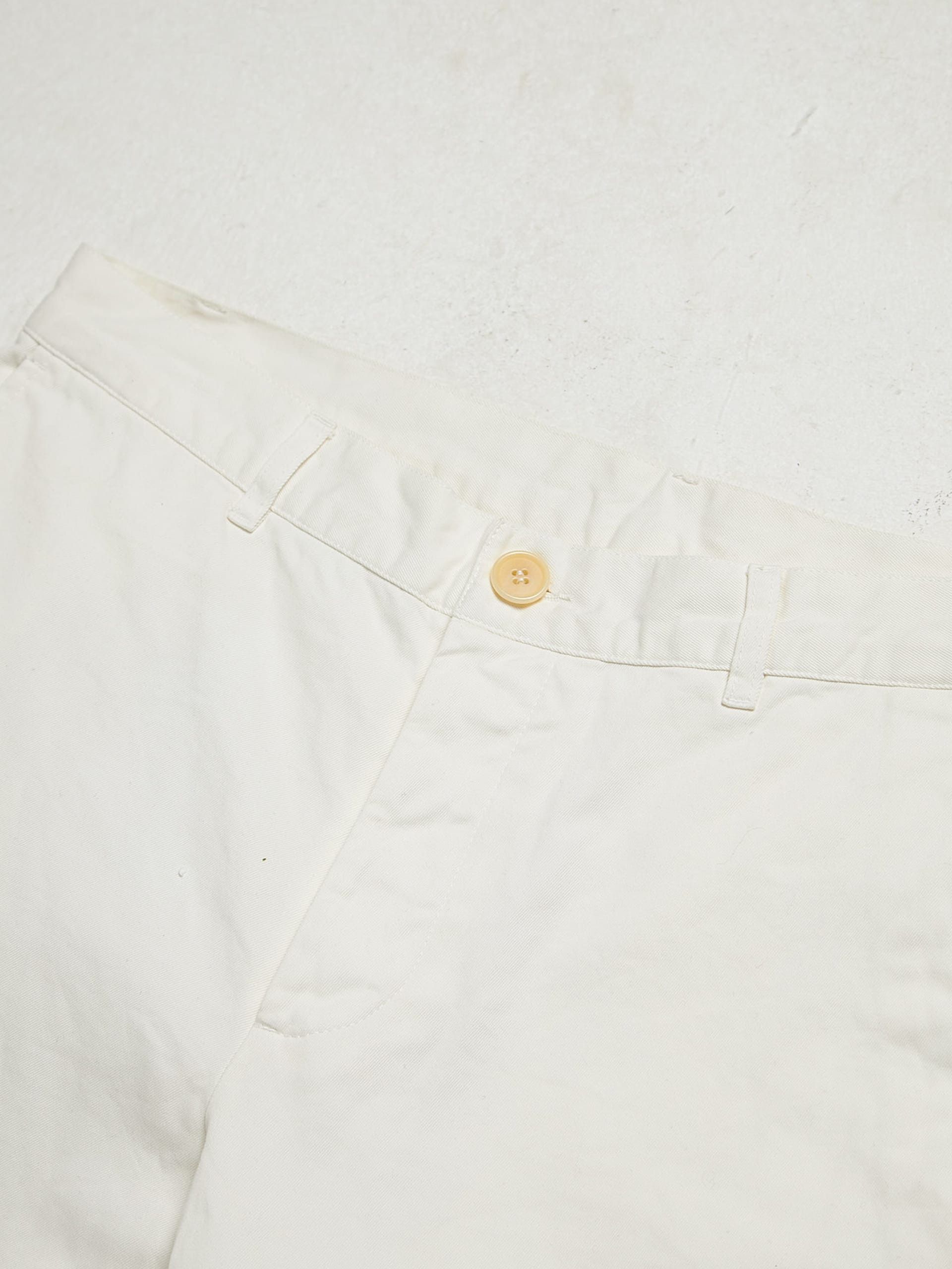 Helmut Lang White Buttoned Cotton Jeans Size US 33 - 3 Thumbnail