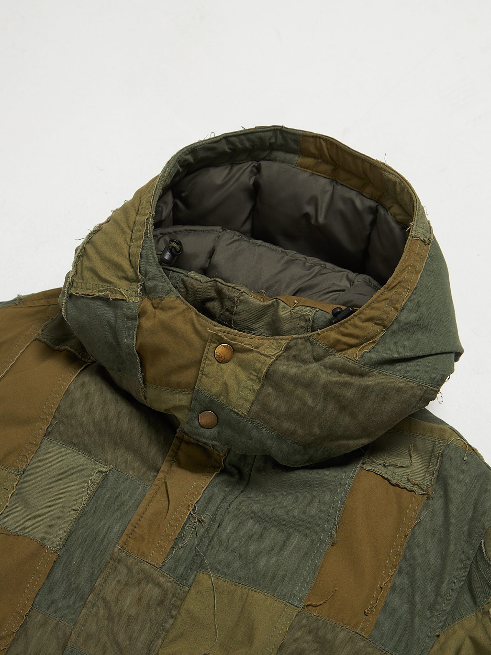 Supreme Khaki Zipped Distresse Cotton Downjacket Size US L / EU 52-54 / 3 - 3 Thumbnail
