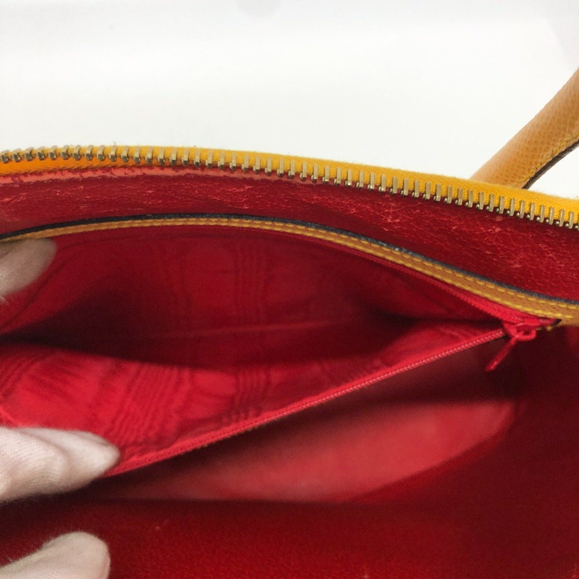 Celine CELINE Vintage Bowling Shoulder Bag Yellow Beige Based GoldHardware Size ONE SIZE - 14 Thumbnail