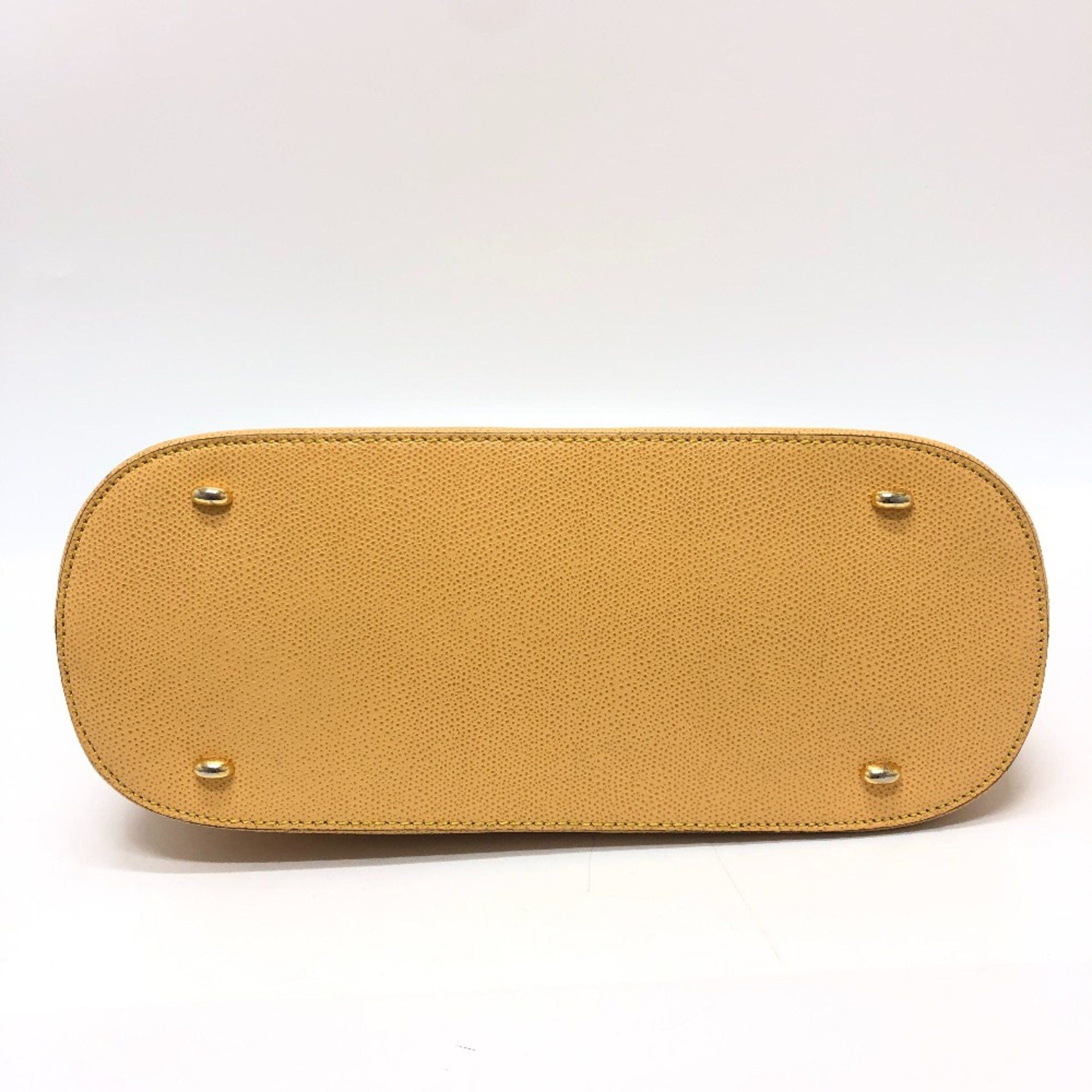 Celine CELINE Vintage Bowling Shoulder Bag Yellow Beige Based GoldHardware Size ONE SIZE - 8 Thumbnail