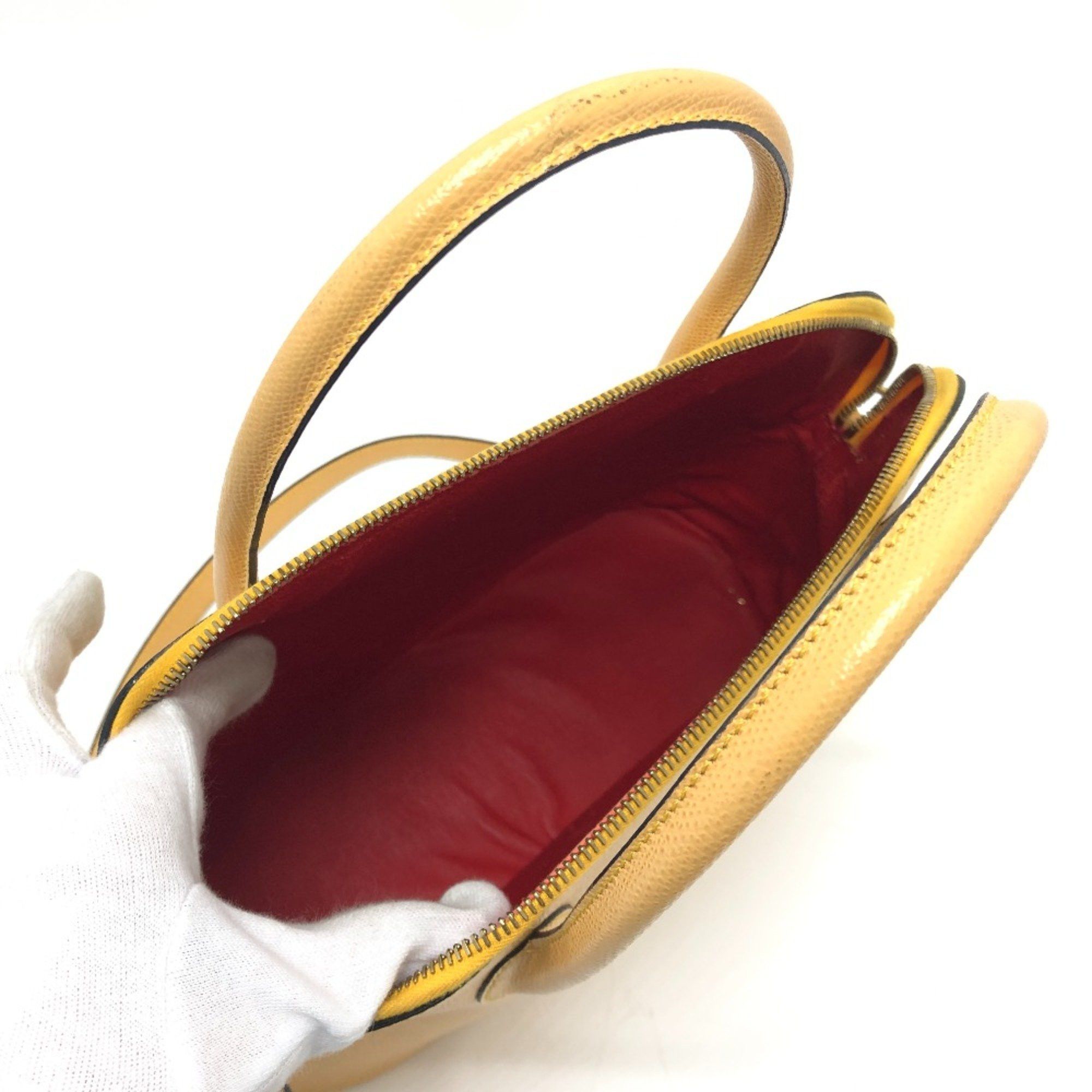 Celine CELINE Vintage Bowling Shoulder Bag Yellow Beige Based GoldHardware Size ONE SIZE - 12 Thumbnail