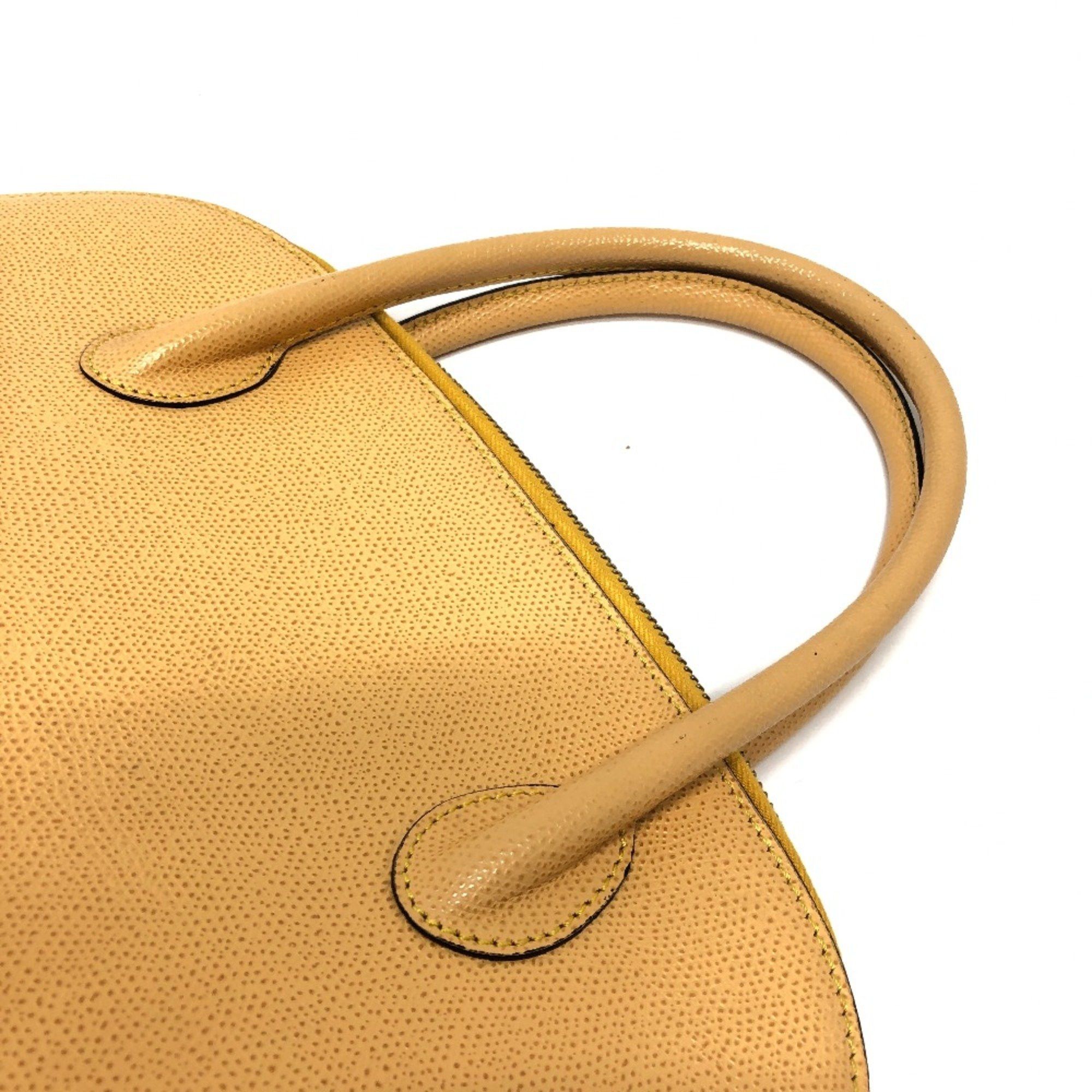 Celine CELINE Vintage Bowling Shoulder Bag Yellow Beige Based GoldHardware Size ONE SIZE - 9 Thumbnail