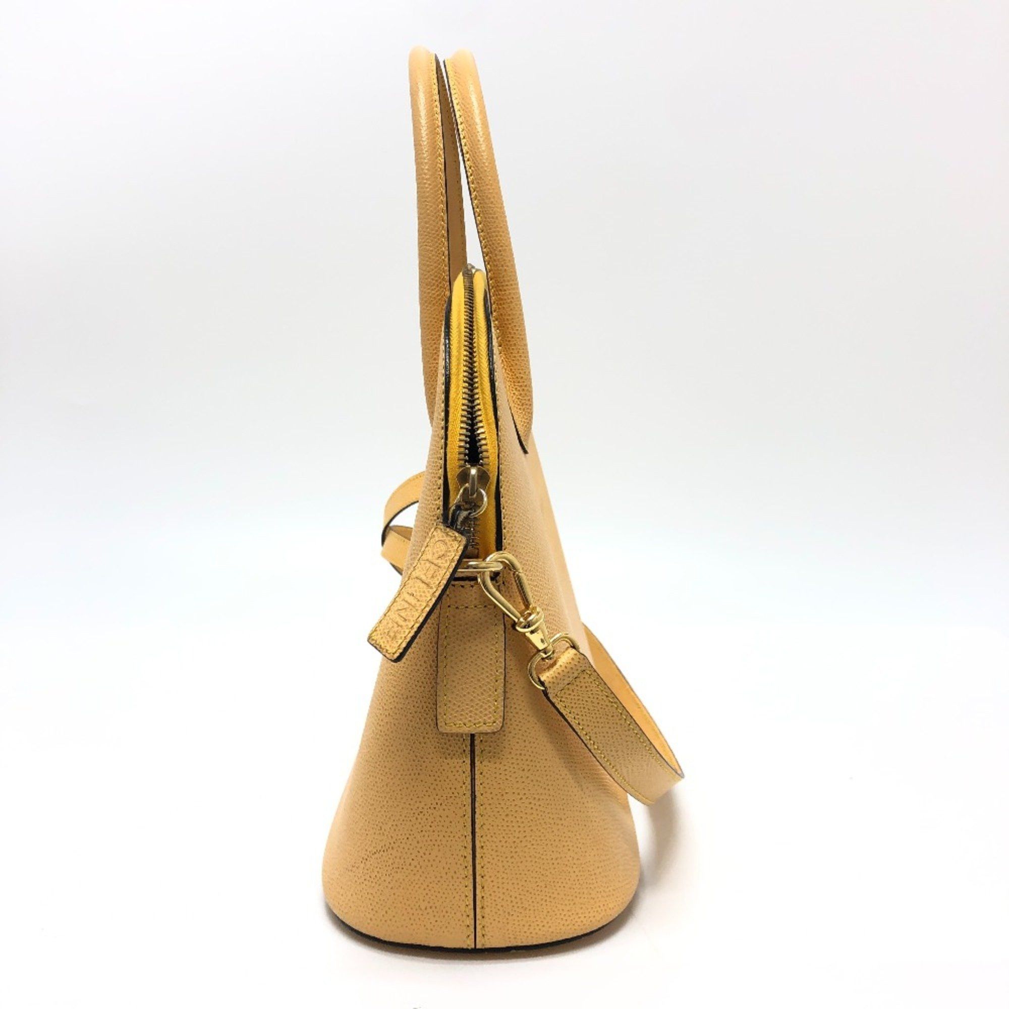 Celine CELINE Vintage Bowling Shoulder Bag Yellow Beige Based GoldHardware Size ONE SIZE - 4 Thumbnail