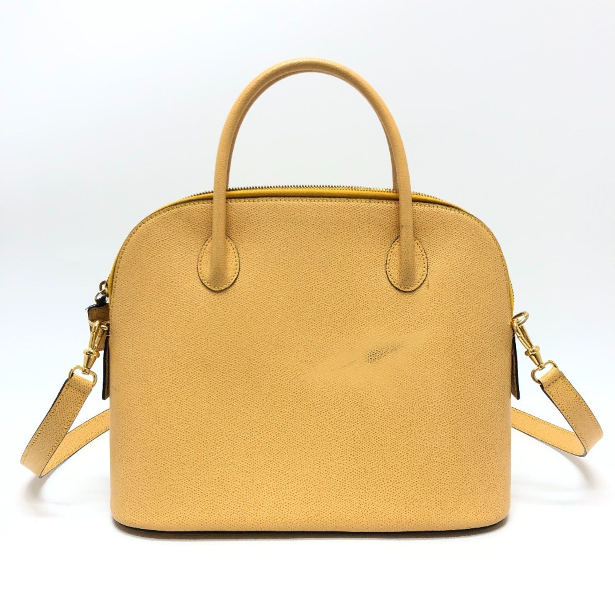 Celine CELINE Vintage Bowling Shoulder Bag Yellow Beige Based GoldHardware Size ONE SIZE - 2 Thumbnail