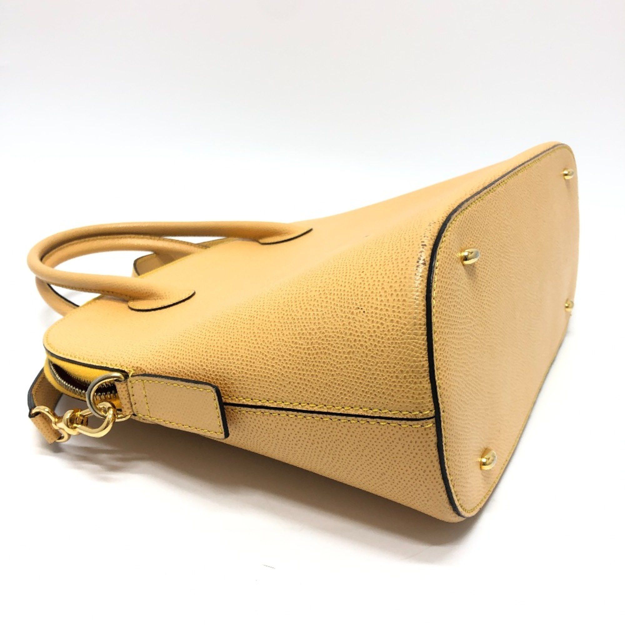 Celine CELINE Vintage Bowling Shoulder Bag Yellow Beige Based GoldHardware Size ONE SIZE - 6 Thumbnail