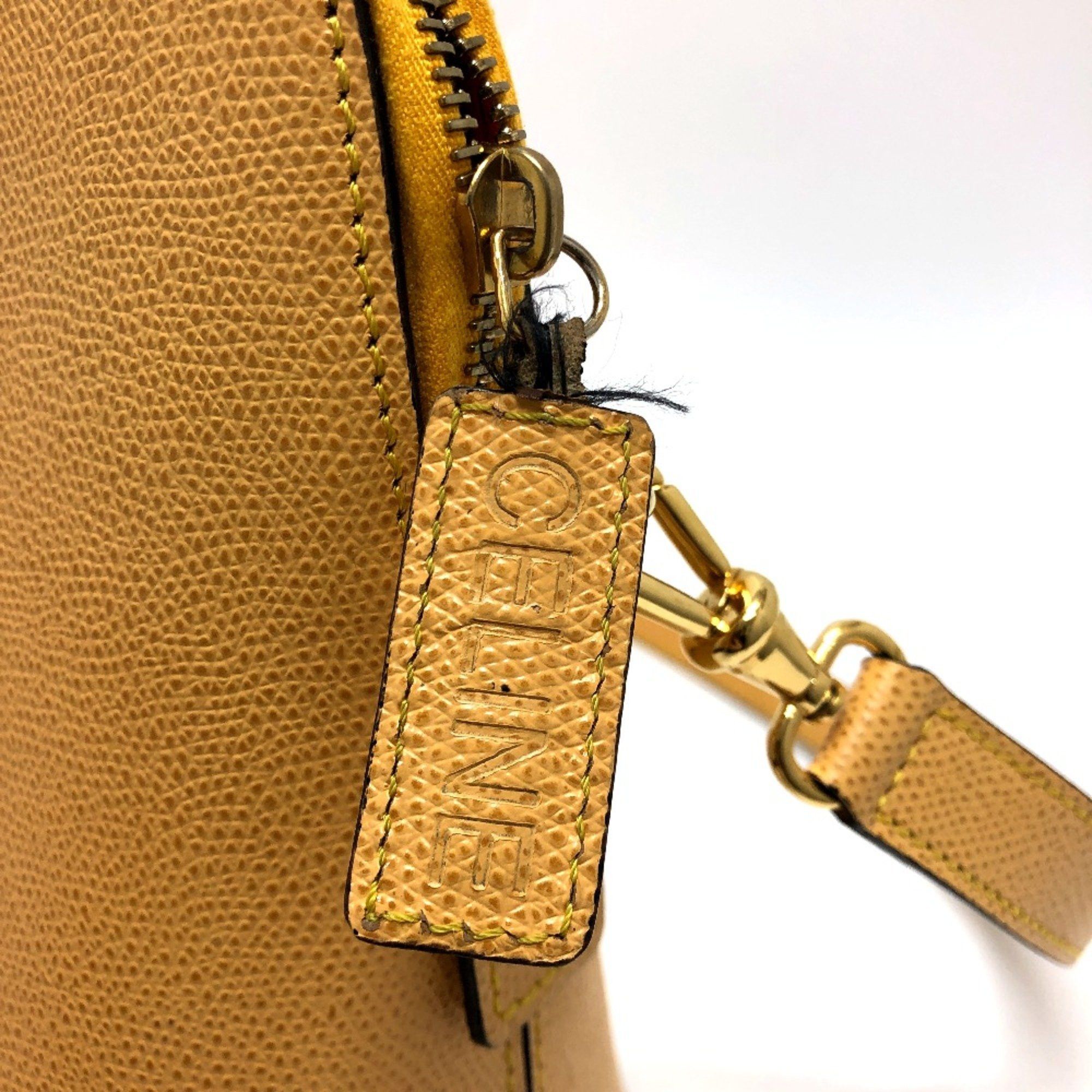 Celine CELINE Vintage Bowling Shoulder Bag Yellow Beige Based GoldHardware Size ONE SIZE - 5 Thumbnail