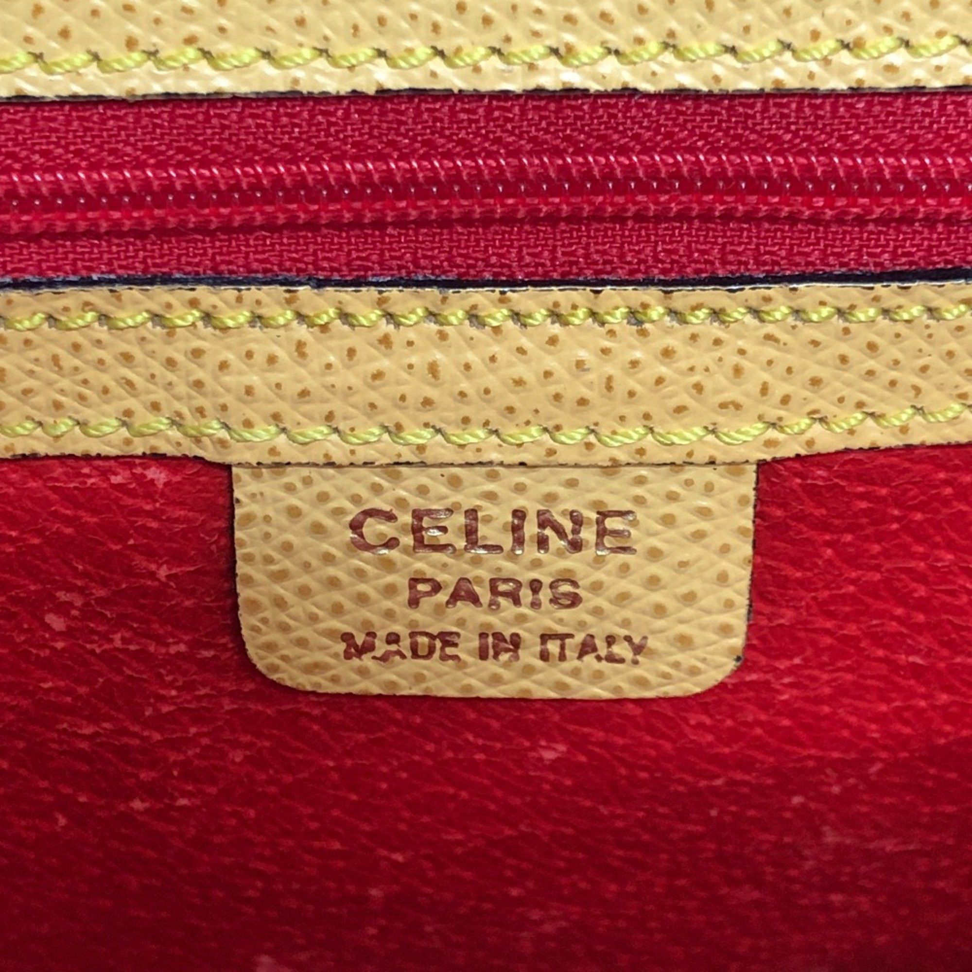 Celine CELINE Vintage Bowling Shoulder Bag Yellow Beige Based GoldHardware Size ONE SIZE - 15 Thumbnail